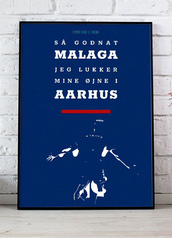 Agf Plakat Malaga Med Spiller 199 - Det Bedste Hjem Plakater