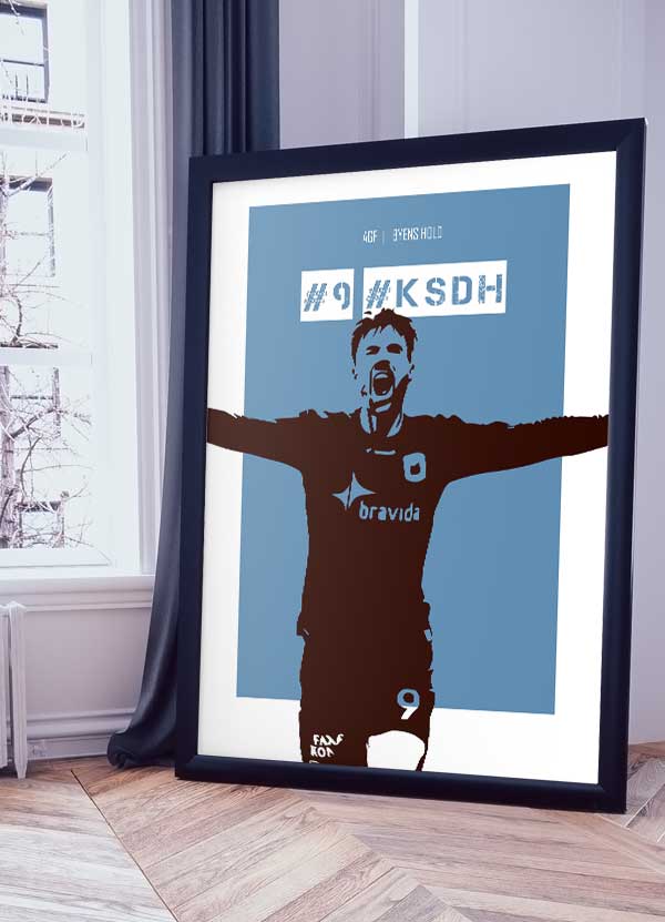 Ksdh Agf Plakat Paddy Blå 199 - Det Bedste Hjem Plakater