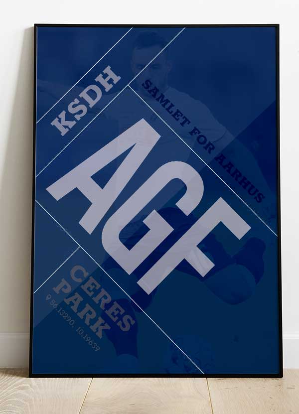 Agf Plakat Samlet For Aarhus 199 - Det Bedste Hjem Plakater