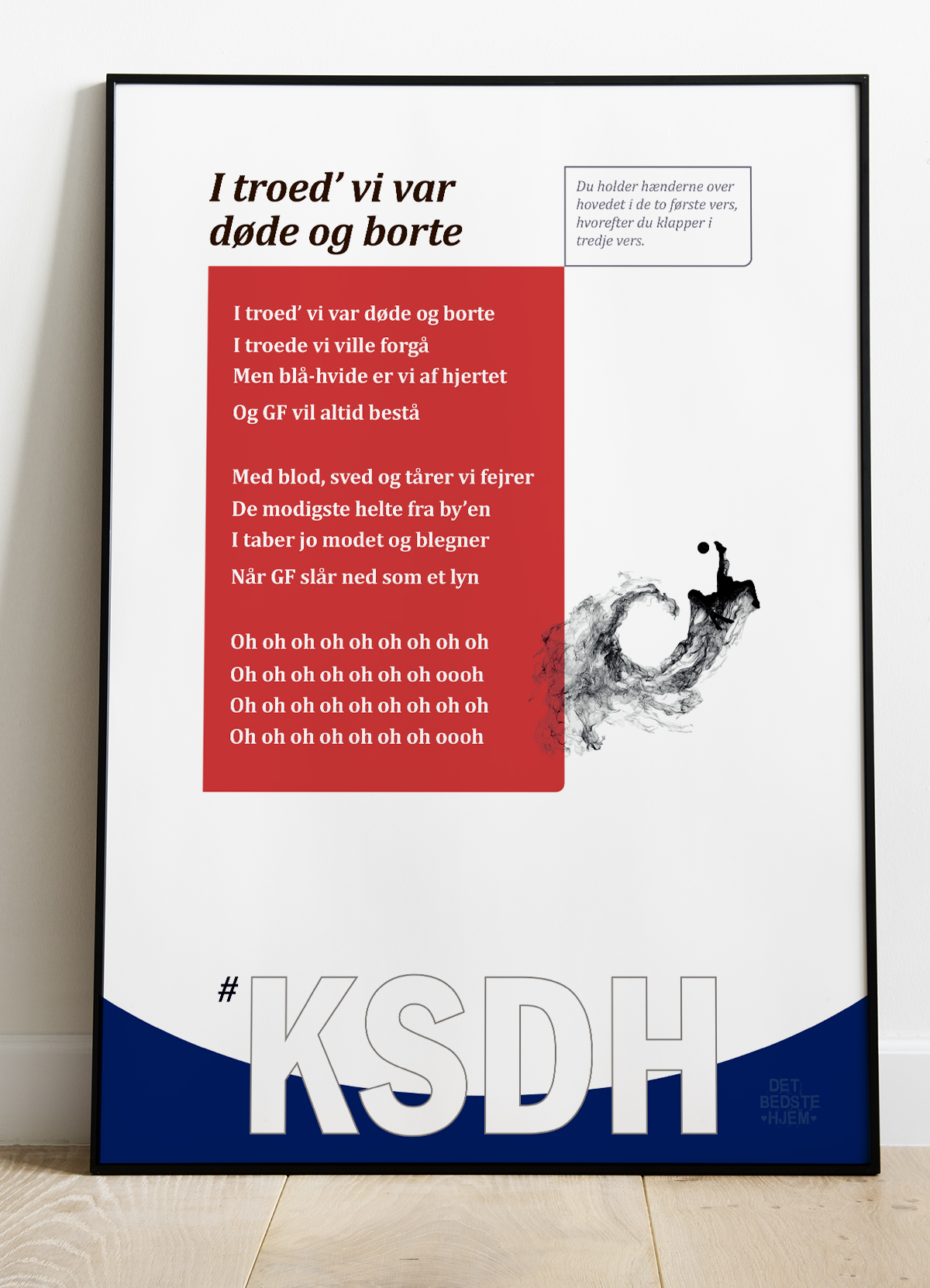 Kom Hviiie Fansang Plakat Troed Var Døde Borte Rød 199 - Det Bedste Hjem Plakater