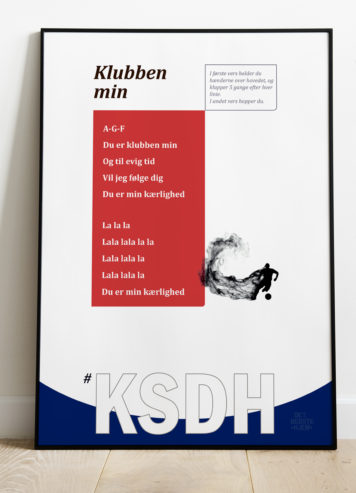 Kom Hviiie Fansang Plakat Klubben Min Rød 199 - Det Bedste Hjem Plakater