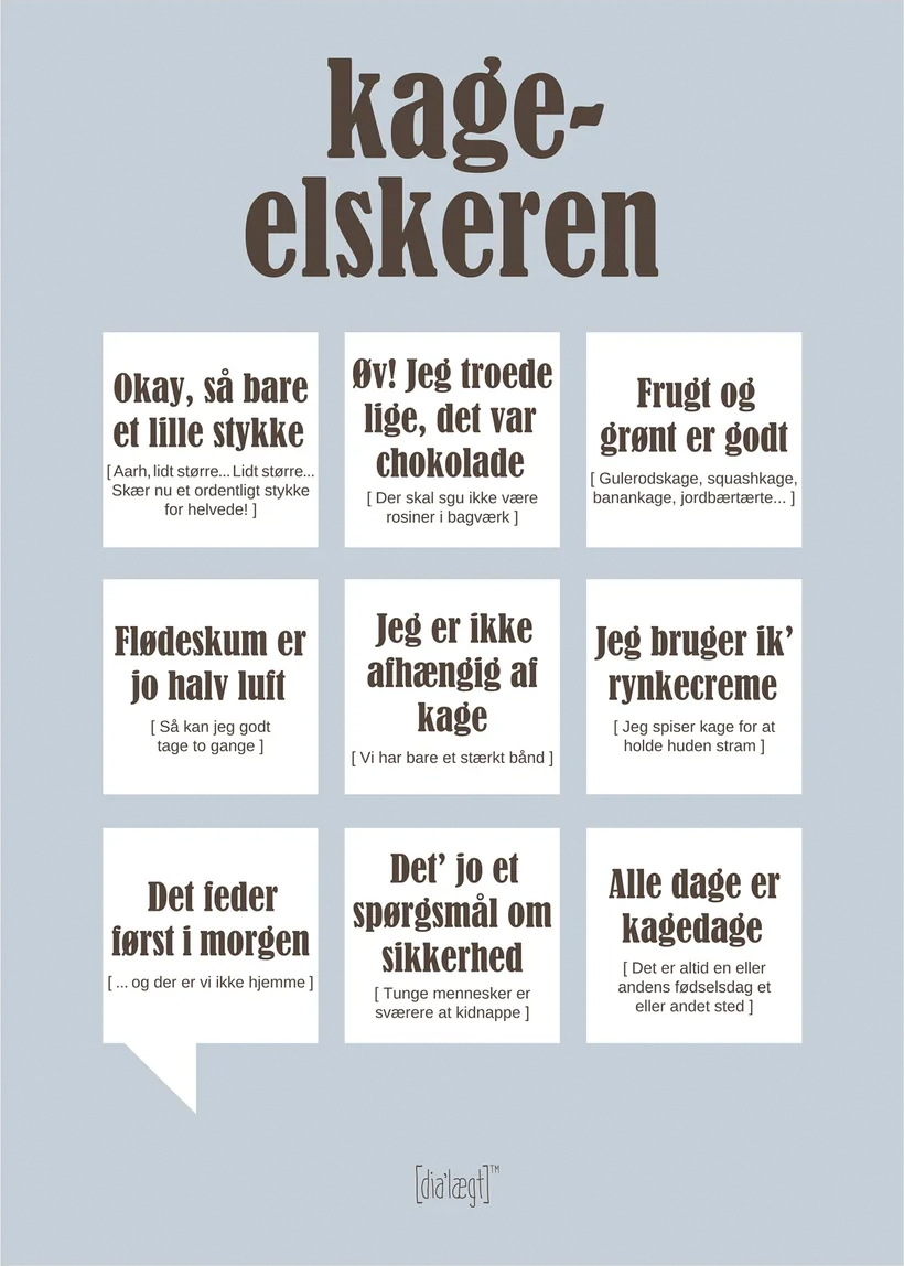 Rosa Kageelskeren Dialægt - Dialægt Plakater