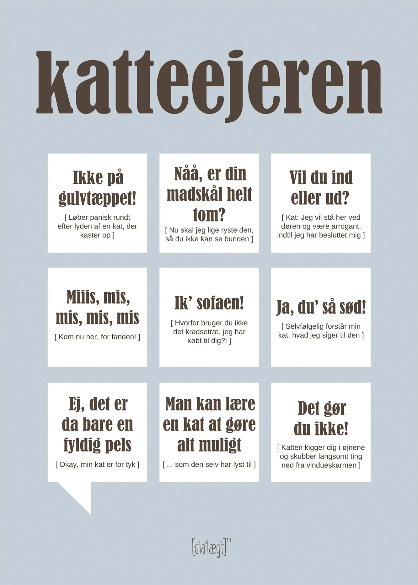 Rosa Katteejeren Dialægt - Dialægt Plakater