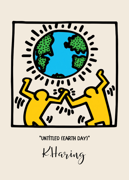 Keith Haring Plakat Untitled Earth Day - Plakat Portalen Plakater