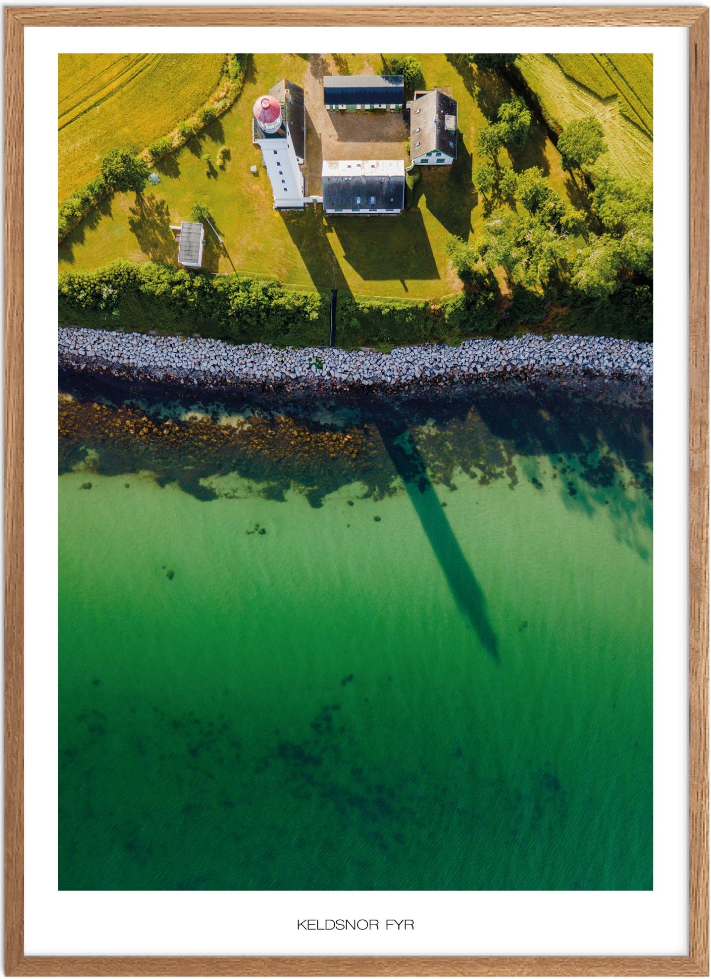 Plakat Keldsnor Fyr Naturplakat Plakater Fyn Plakat Plakatsnedkeren Drone Plakater - Plakatsnedkeren Plakater
