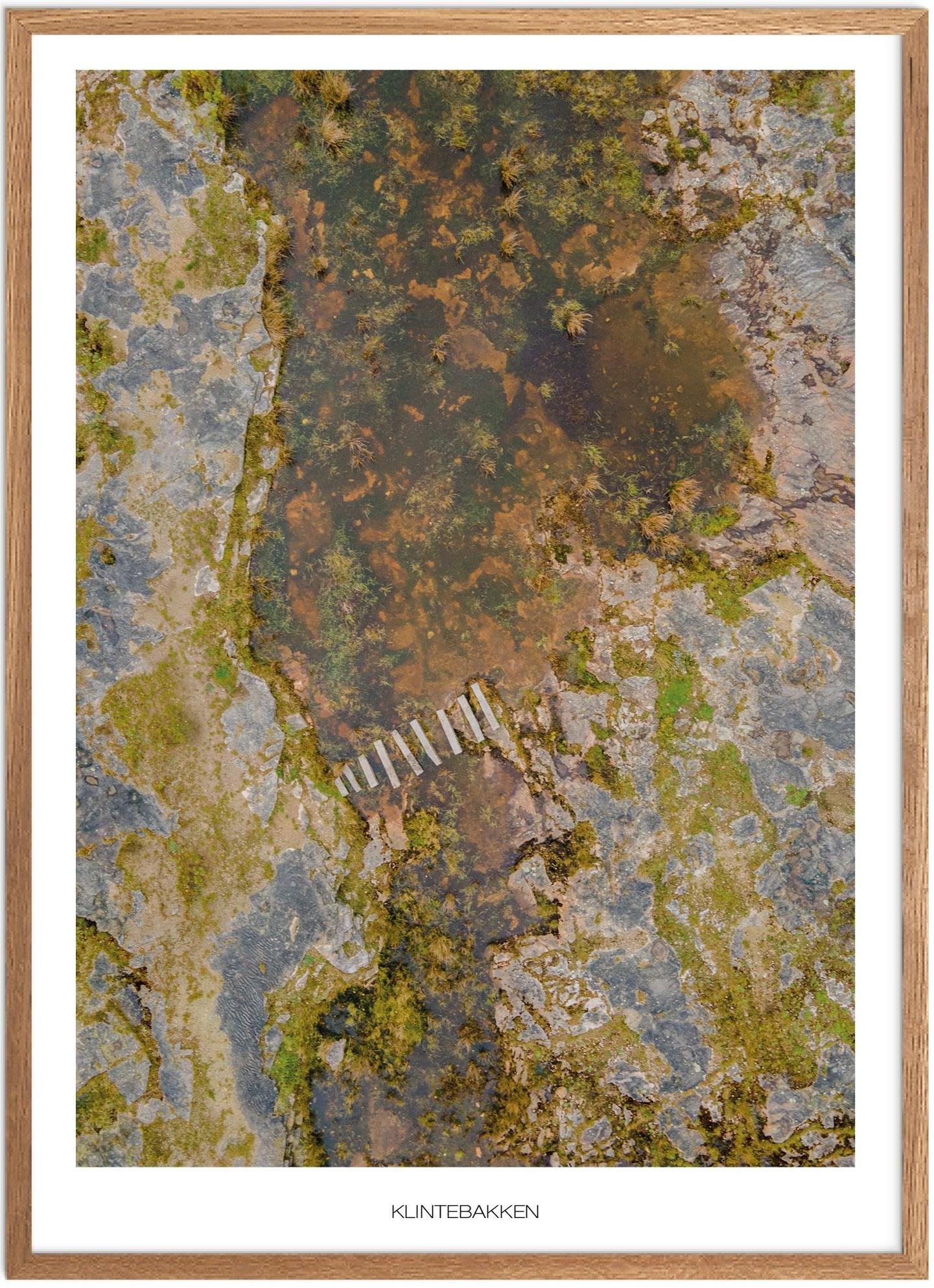 Plakat Klintebakken Naturplakat Plakater Bornholm Plakat Plakatsnedkeren Drone Plakater - Plakatsnedkeren Plakater