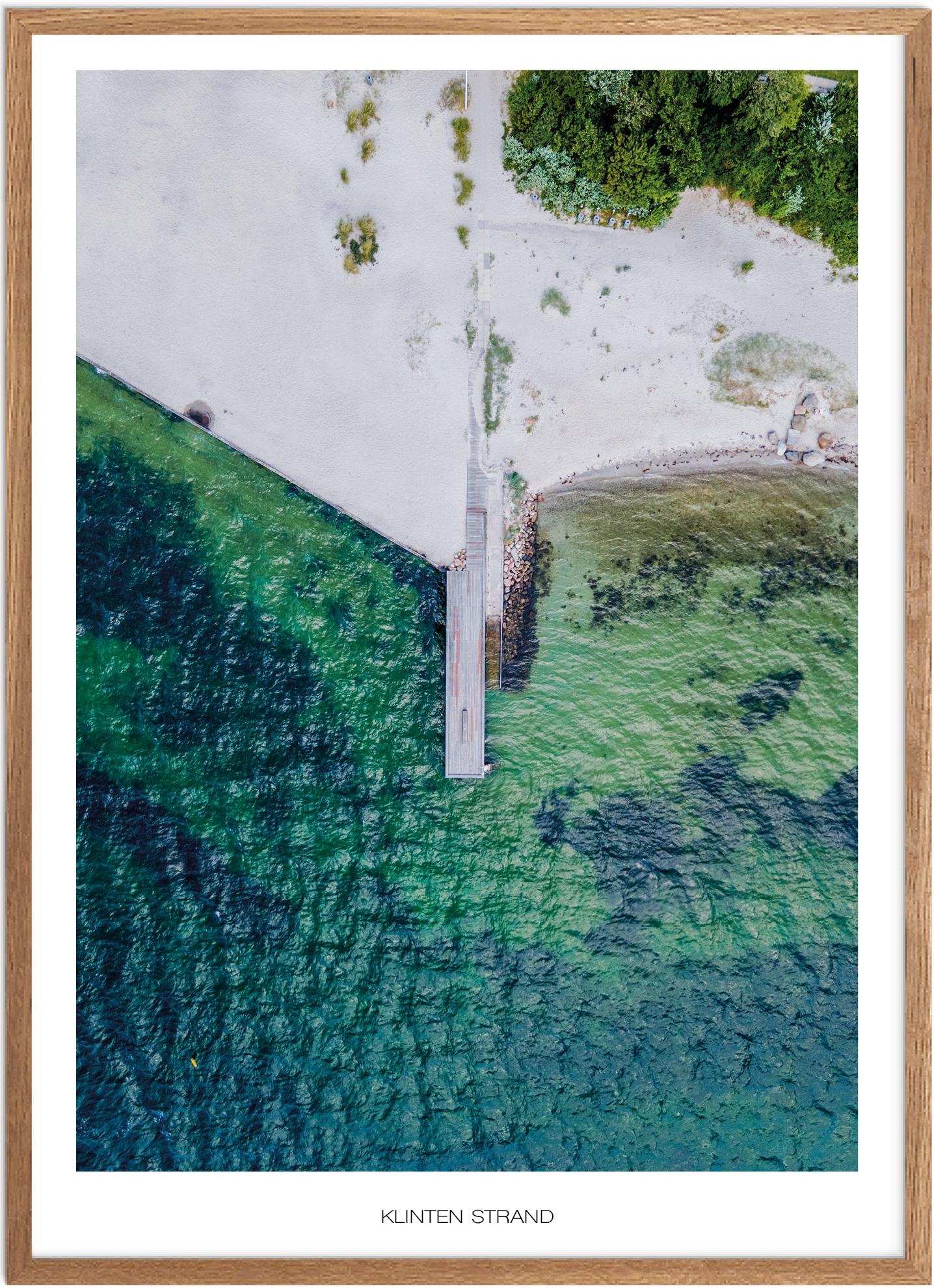 Plakat Klinten Strand Naturplakat Plakater Fyn Plakat Plakatsnedkeren Drone Plakater - Plakatsnedkeren Plakater