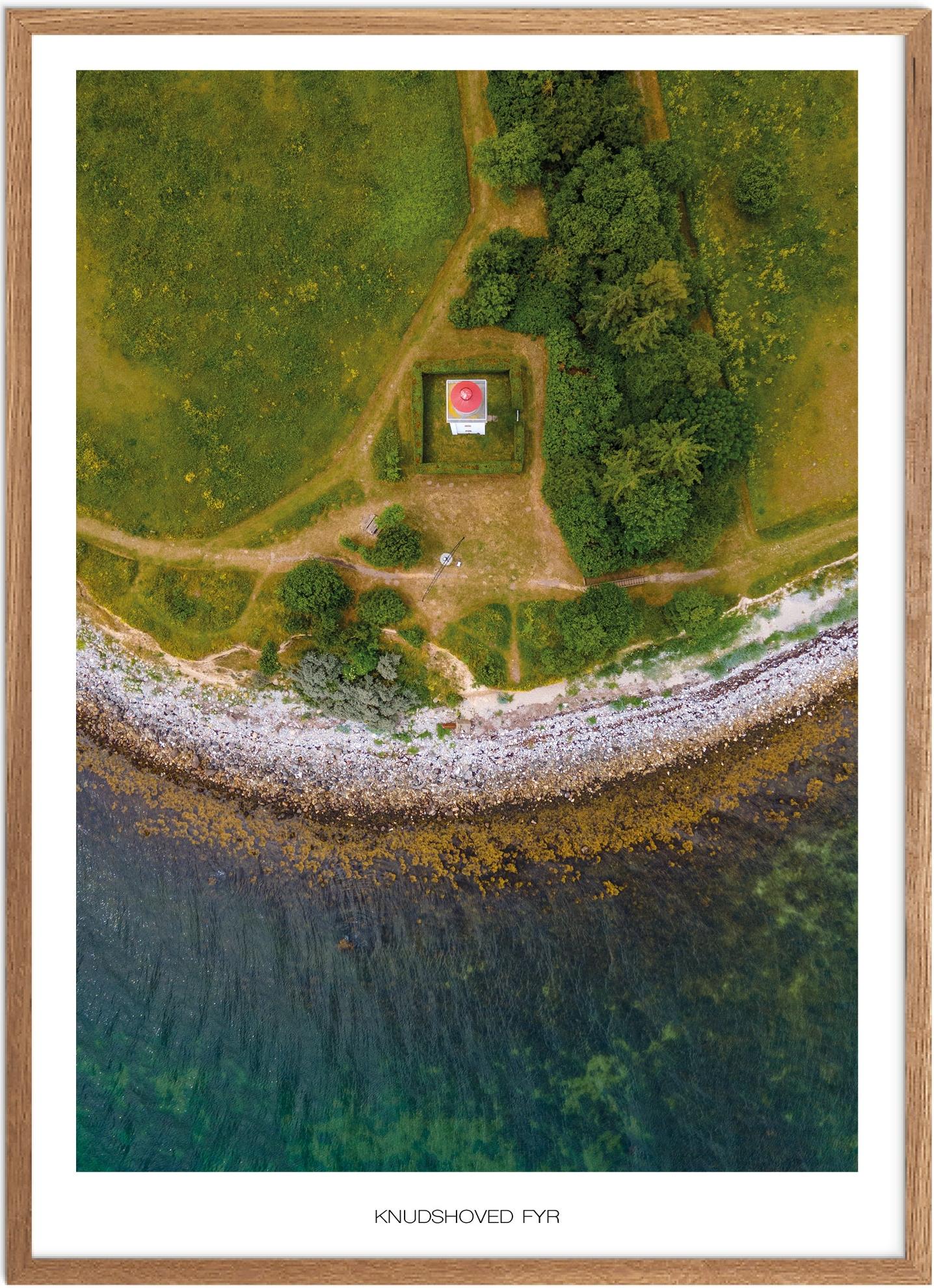 Plakat Knudshoved Fyr Naturplakat Plakater Fyn Plakat Plakatsnedkeren Drone Plakater - Plakatsnedkeren Plakater