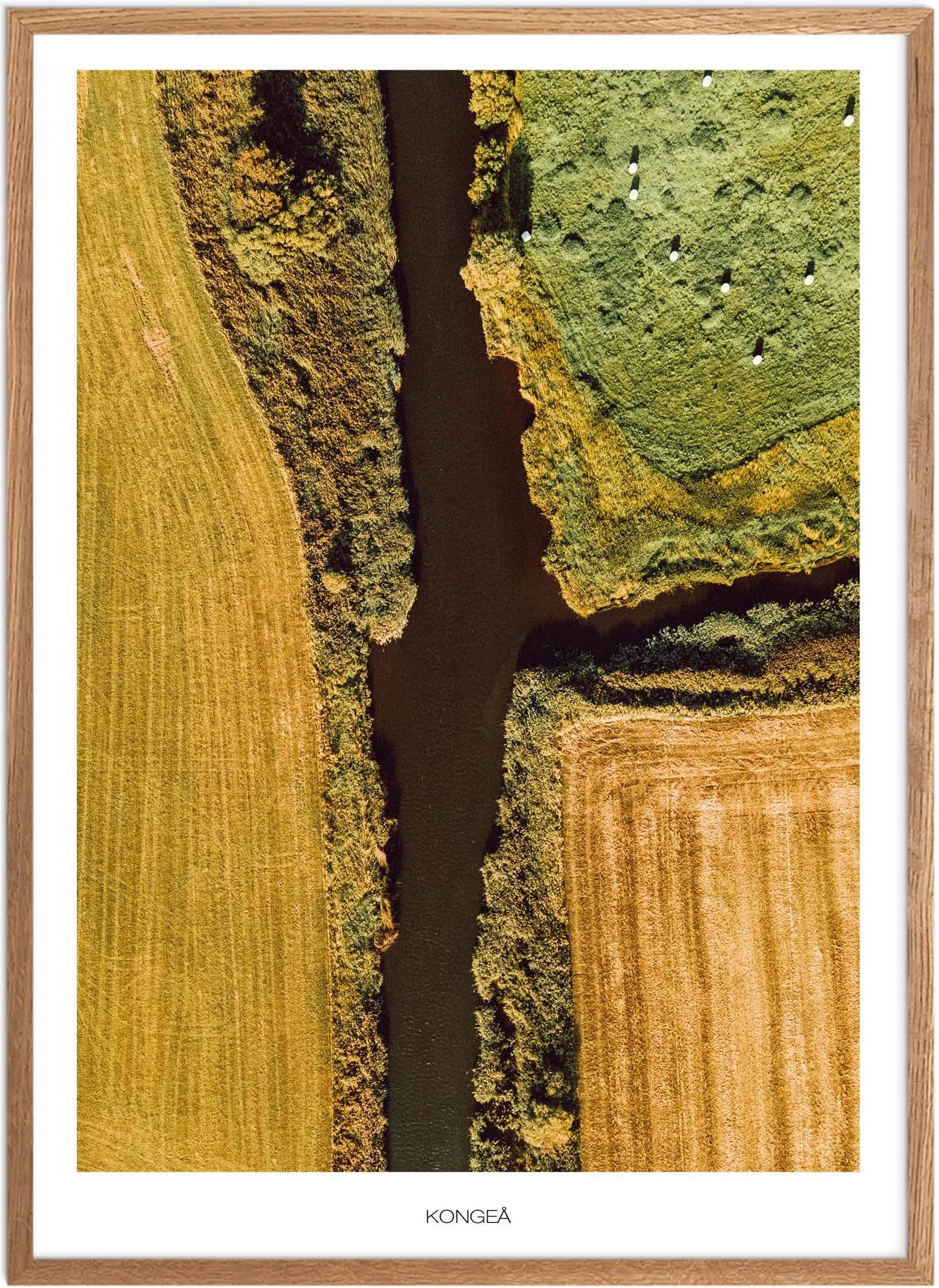 Plakat Kongeå Naturplakat Plakater Vestjylland Plakat Plakatsnedkeren Drone Plakater - Plakatsnedkeren Plakater