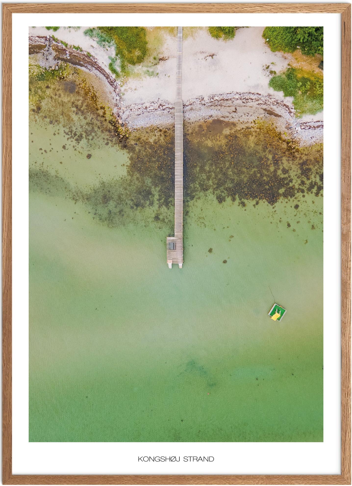 Plakat Kongshøj Strand Naturplakat Plakater Fyn Plakat Plakatsnedkeren Drone Plakater - Plakatsnedkeren Plakater