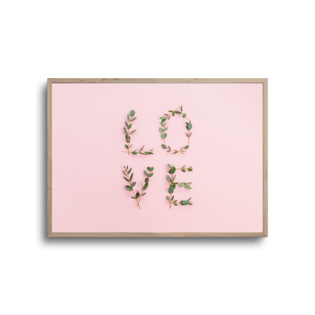 Rosa Love Plakat - Plakater