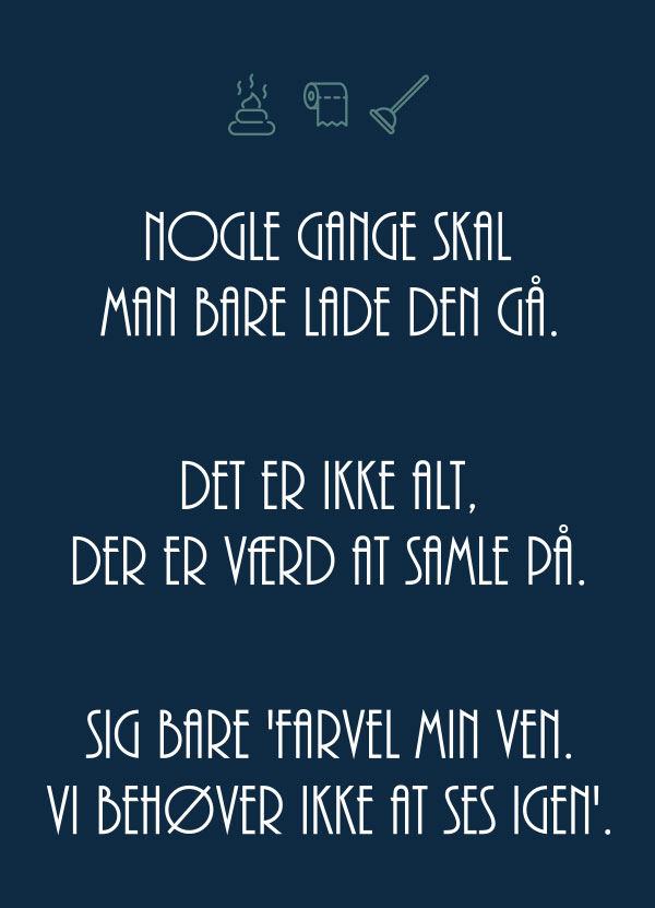 Lad Den Toilet Plakat 199 - Det Bedste Hjem Plakater