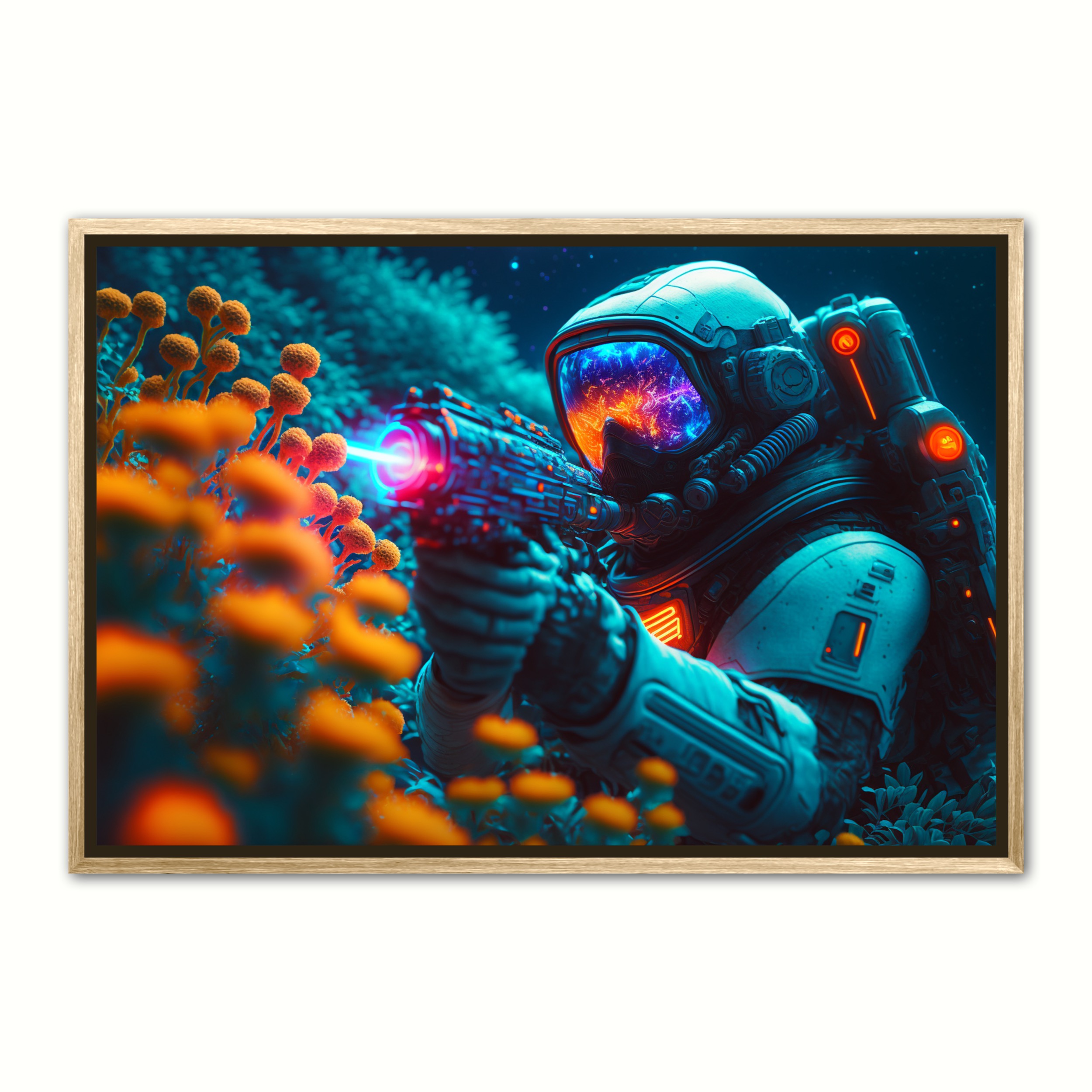 Plakat Med Laser Interstellar Orange - Ny Plakat Plakater
