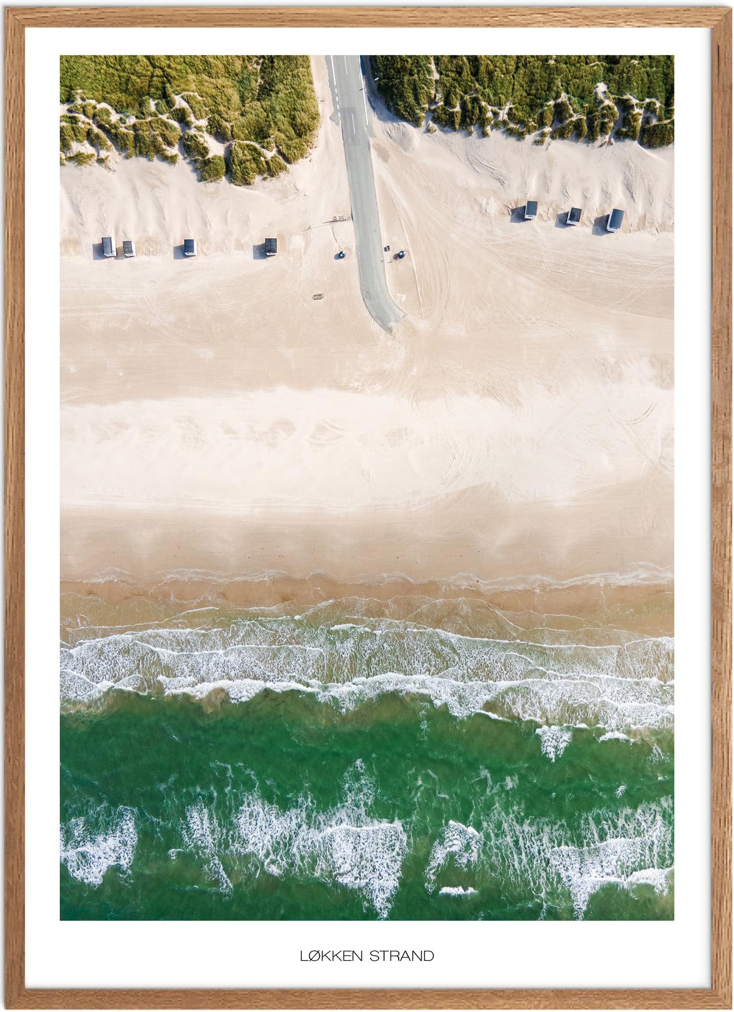Plakat Løkken Strand Naturplakat Plakater Nordjylland Plakat Plakatsnedkeren Drone Plakater - Plakatsnedkeren Plakater