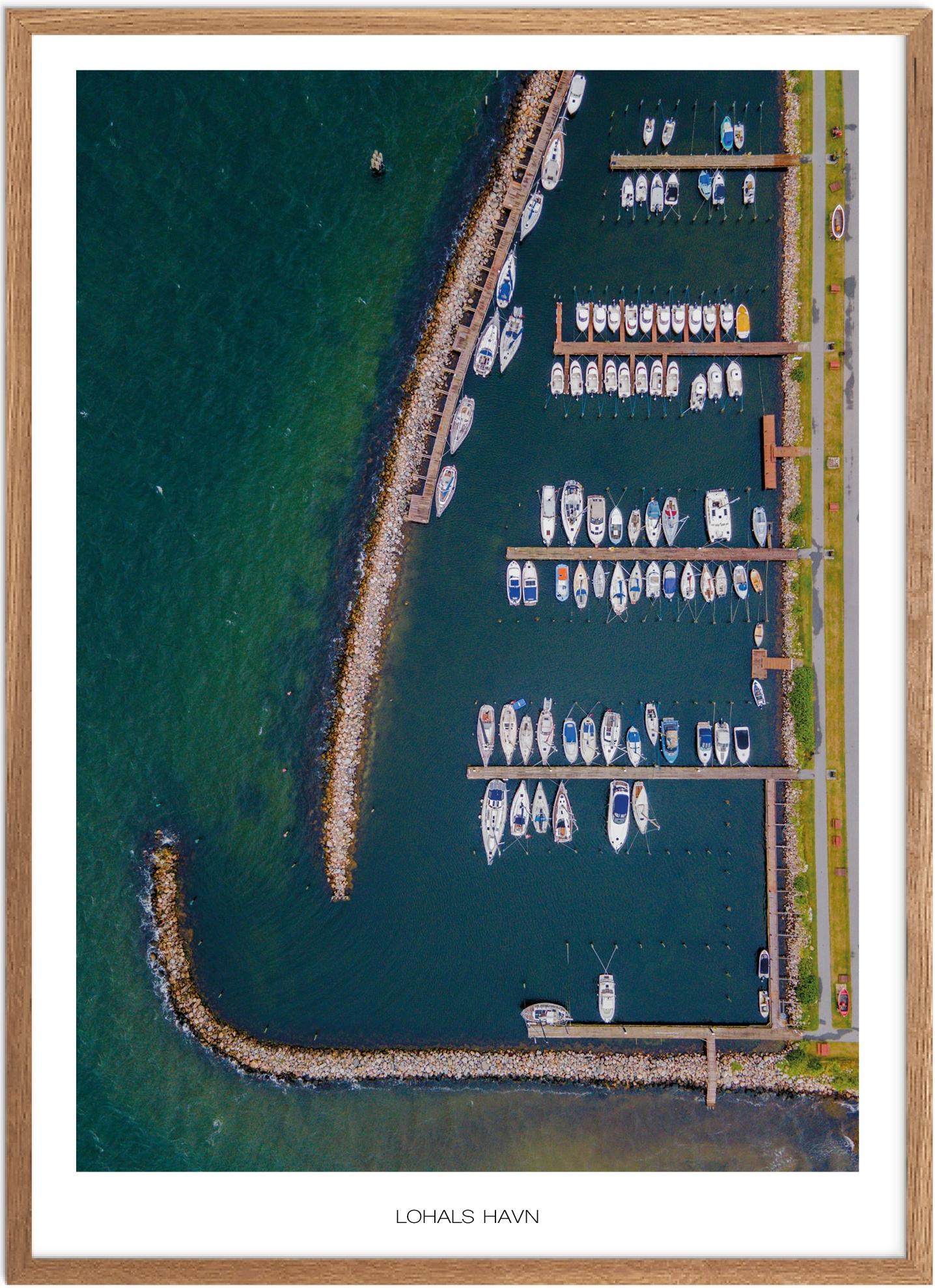 Plakat Lohals Havn Naturplakat Plakater Fyn Plakat Plakatsnedkeren Drone Plakater - Plakatsnedkeren Plakater