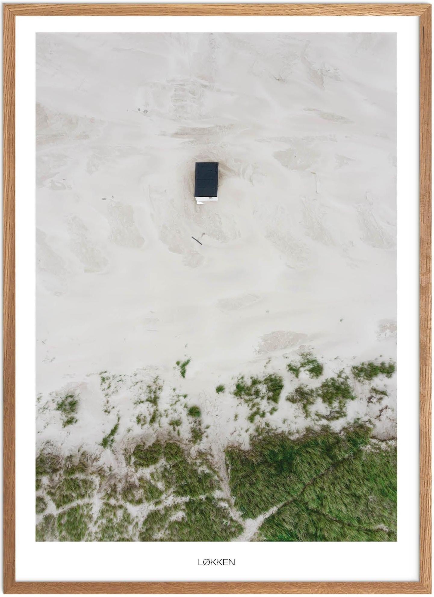 Plakat Løkken Badehus Naturplakat Plakater Nordjylland Plakat Plakatsnedkeren Drone Plakater - Plakatsnedkeren Plakater