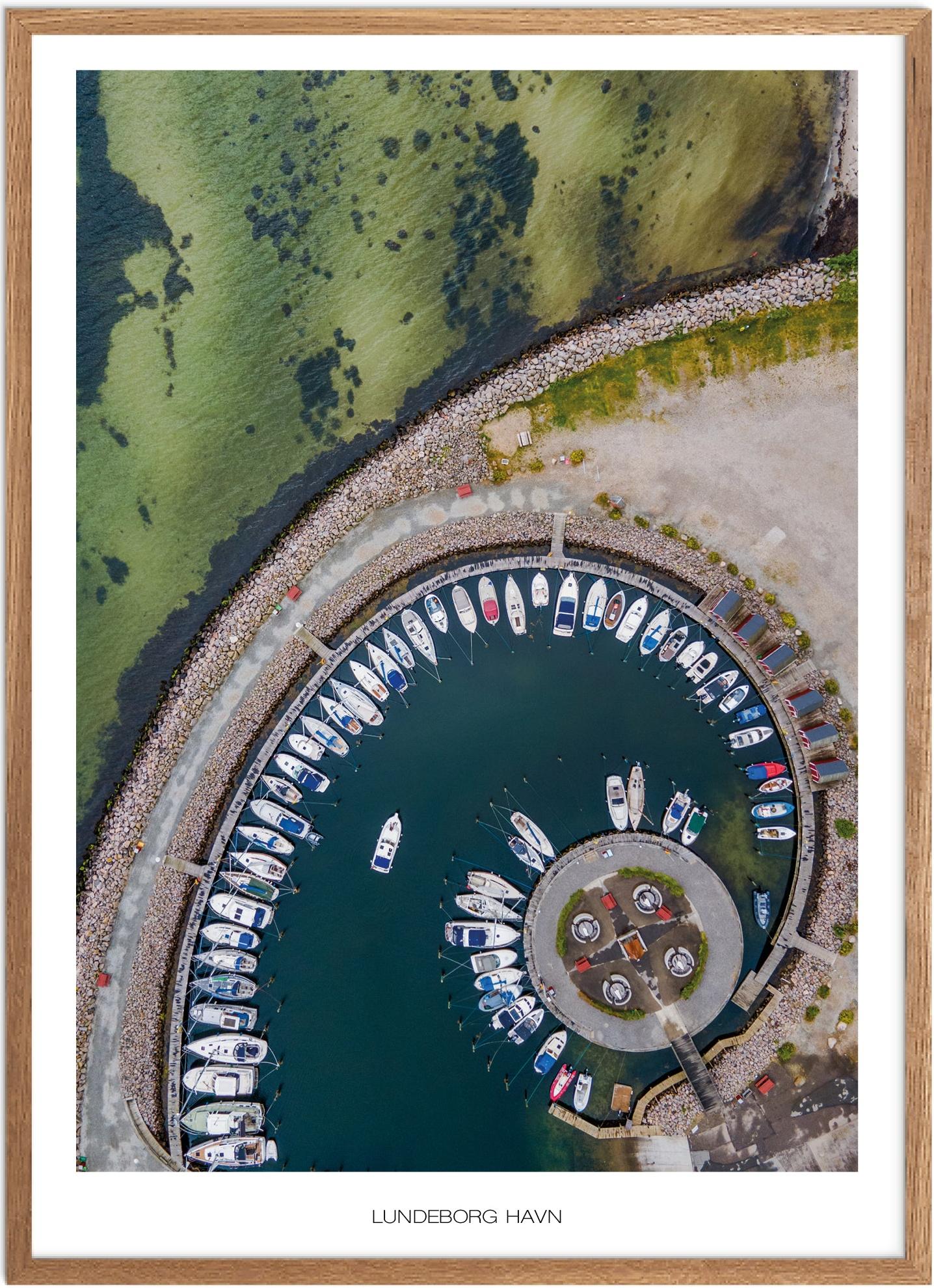 Plakat Lundeborg Havn Naturplakat Plakater Fyn Plakat Plakatsnedkeren Drone Plakater - Plakatsnedkeren Plakater