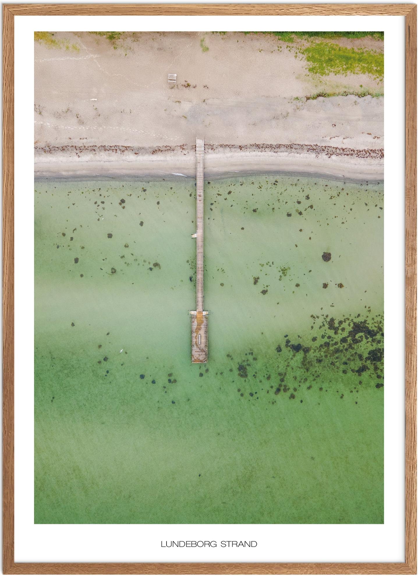 Plakat Lundeborg Strand Naturplakat Plakater Fyn Plakat Plakatsnedkeren Drone Plakater - Plakatsnedkeren Plakater