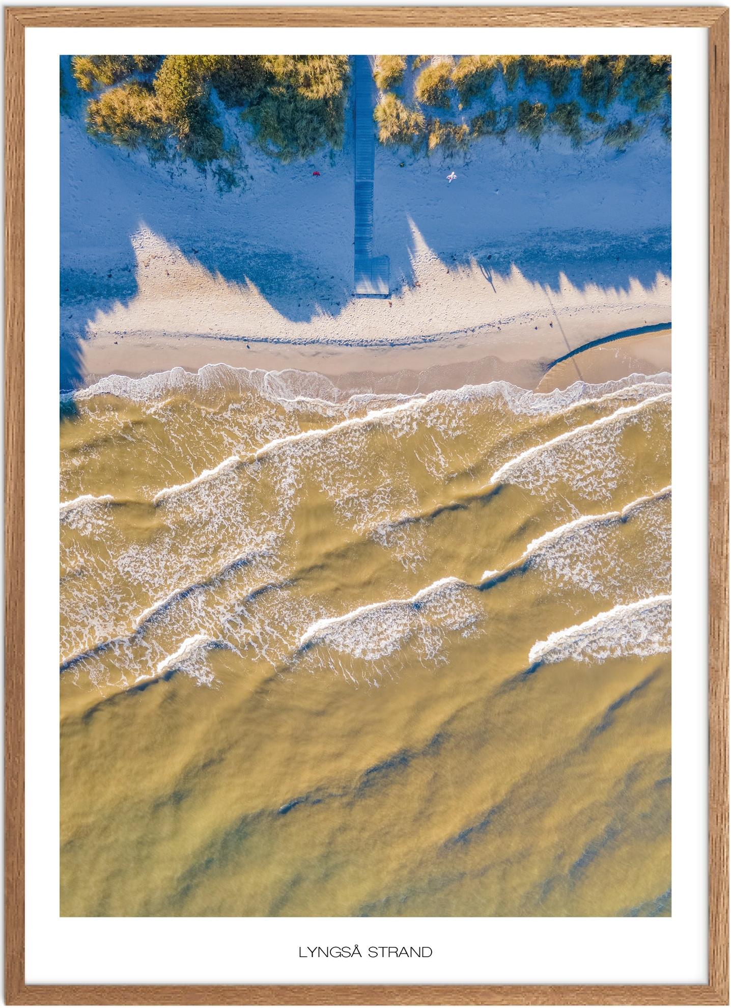 Plakat Lyngså Strand Naturplakat Plakater Nordjylland Plakat Plakatsnedkeren Drone Plakater - Plakatsnedkeren Plakater