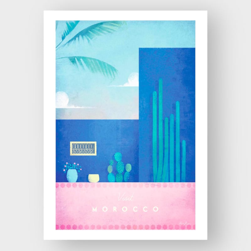 Marokkansk Plakat Visit Majorelle 30x40 - Tibladin Plakater