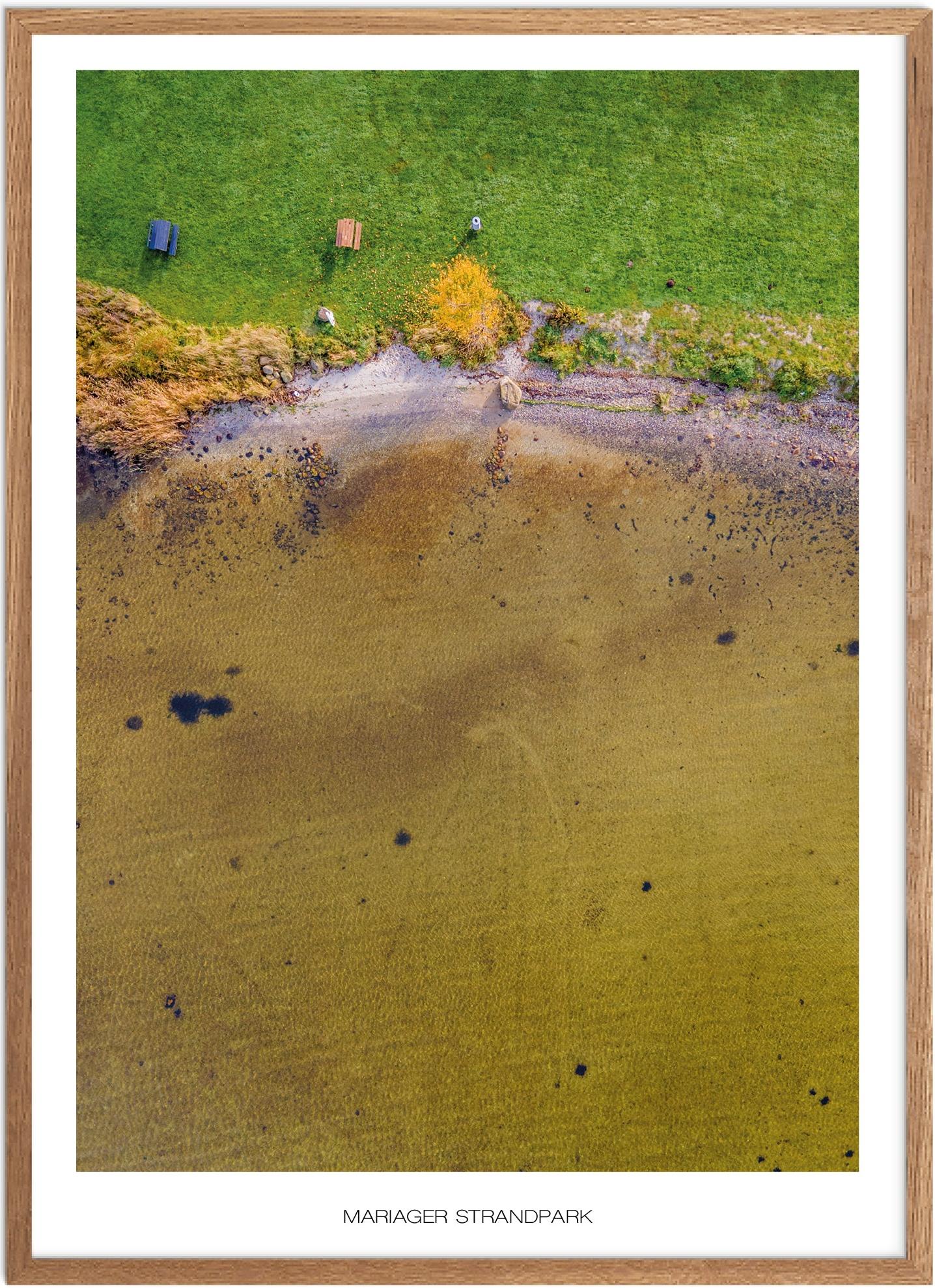 Plakat Mariager Strandpark Naturplakat Plakater Nordjylland Plakat Plakatsnedkeren Drone Plakater - Plakatsnedkeren Plakater