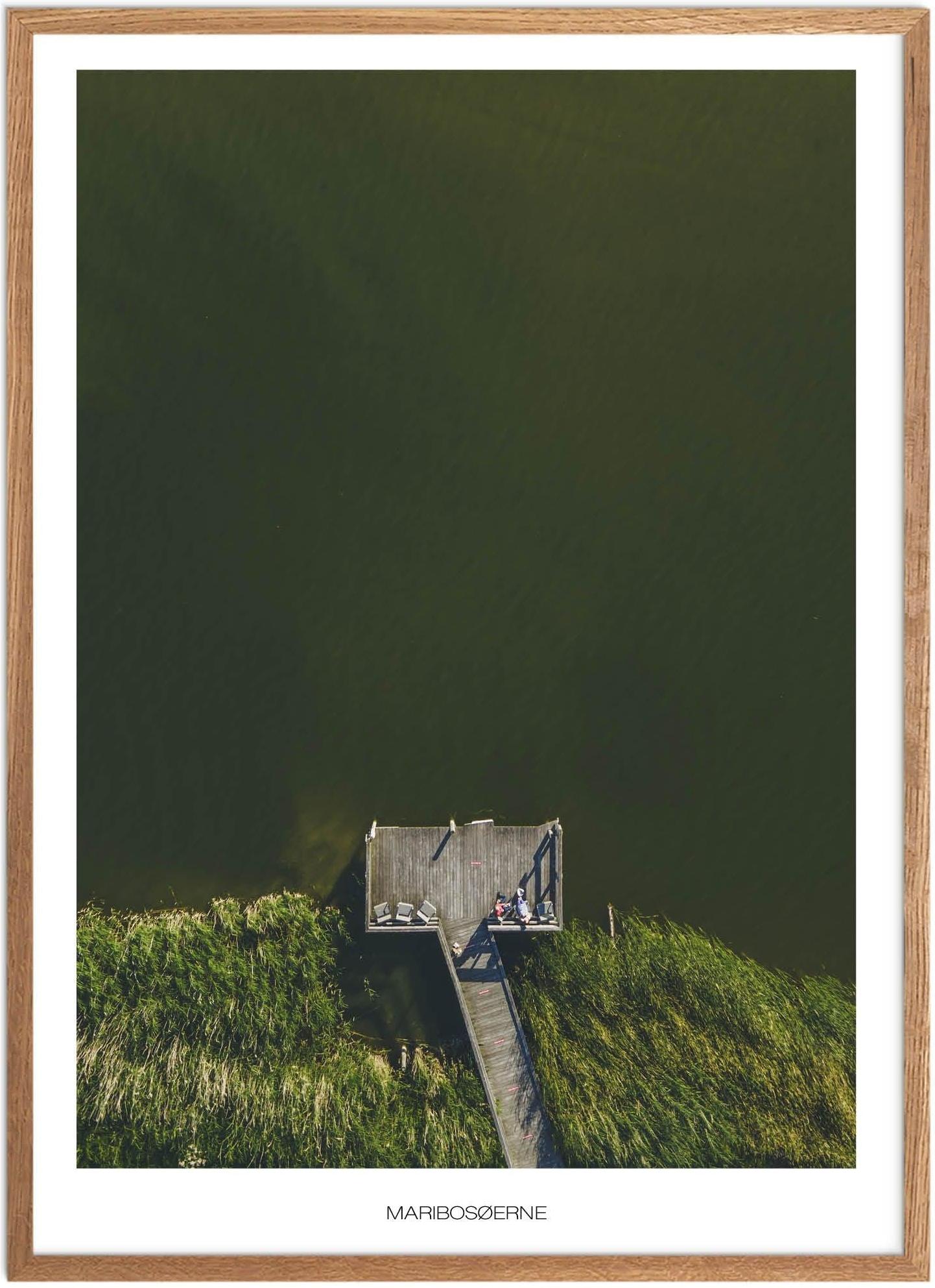 Plakat Maribosøerne Naturplakat Plakater Lolland Falster Plakat Plakatsnedkeren Drone Plakater - Plakatsnedkeren Plakater