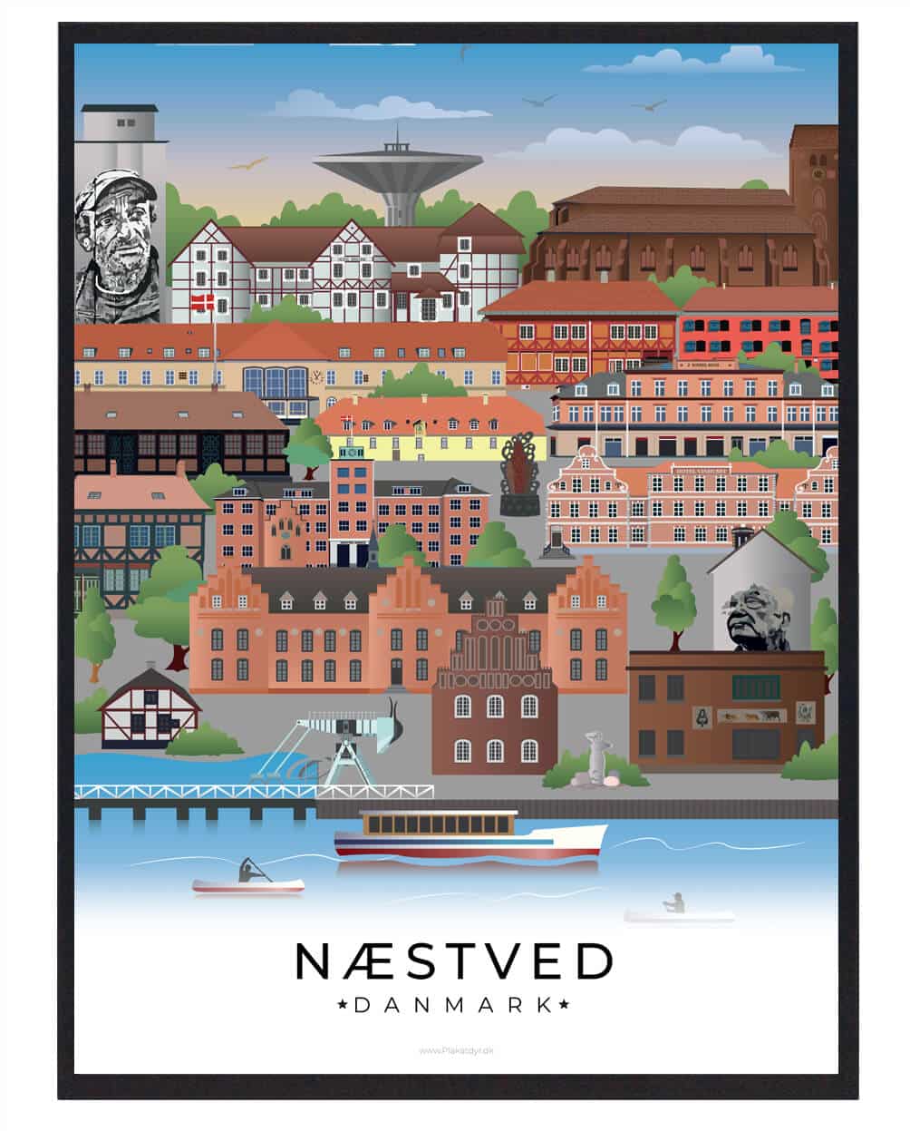 Næstved Byplakat - Plakatdyr.dk Plakater