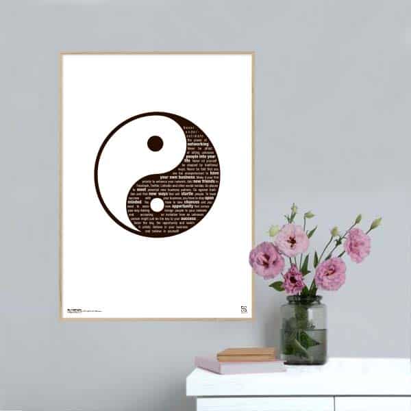 Open Minded Yin Ampamp Yang Plakat Lodret - Songshape Plakater