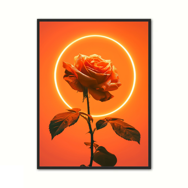 Plakat Med Orange Rose Plakat - Ny Plakat Plakater