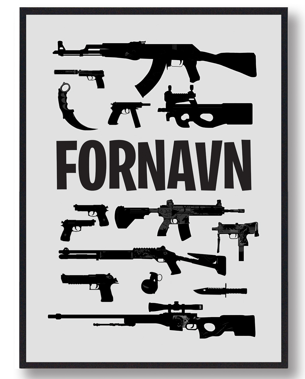 Csgo Plakat Med Navn - Plakatdyr.dk Plakater