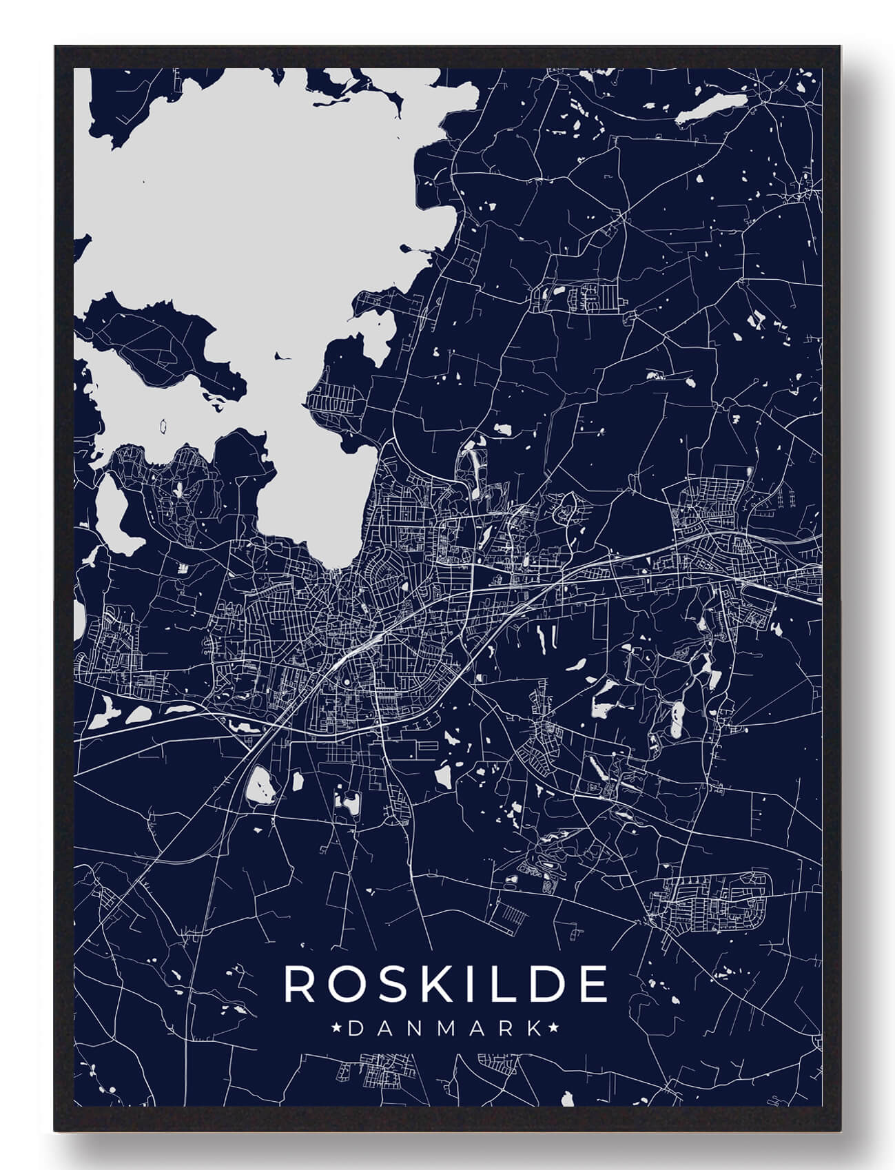 Blå Roskilde Mørke - Plakatdyr.dk Plakater