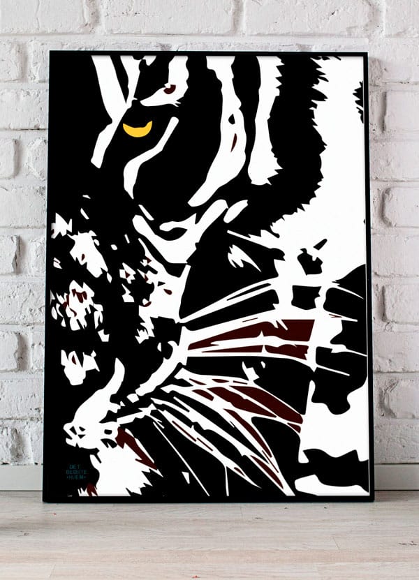 Plakat Med Gult Tiger øje 199 - Det Bedste Hjem Plakater