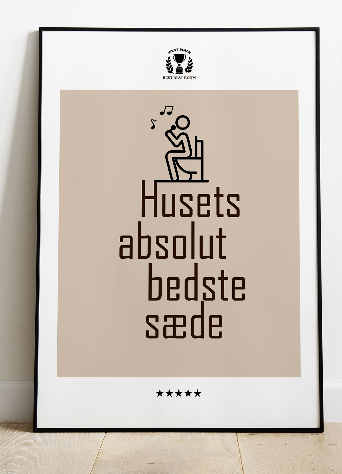 Husets Bedste Sæde Plakat Sandfarvet 199 - Det Bedste Hjem Plakater