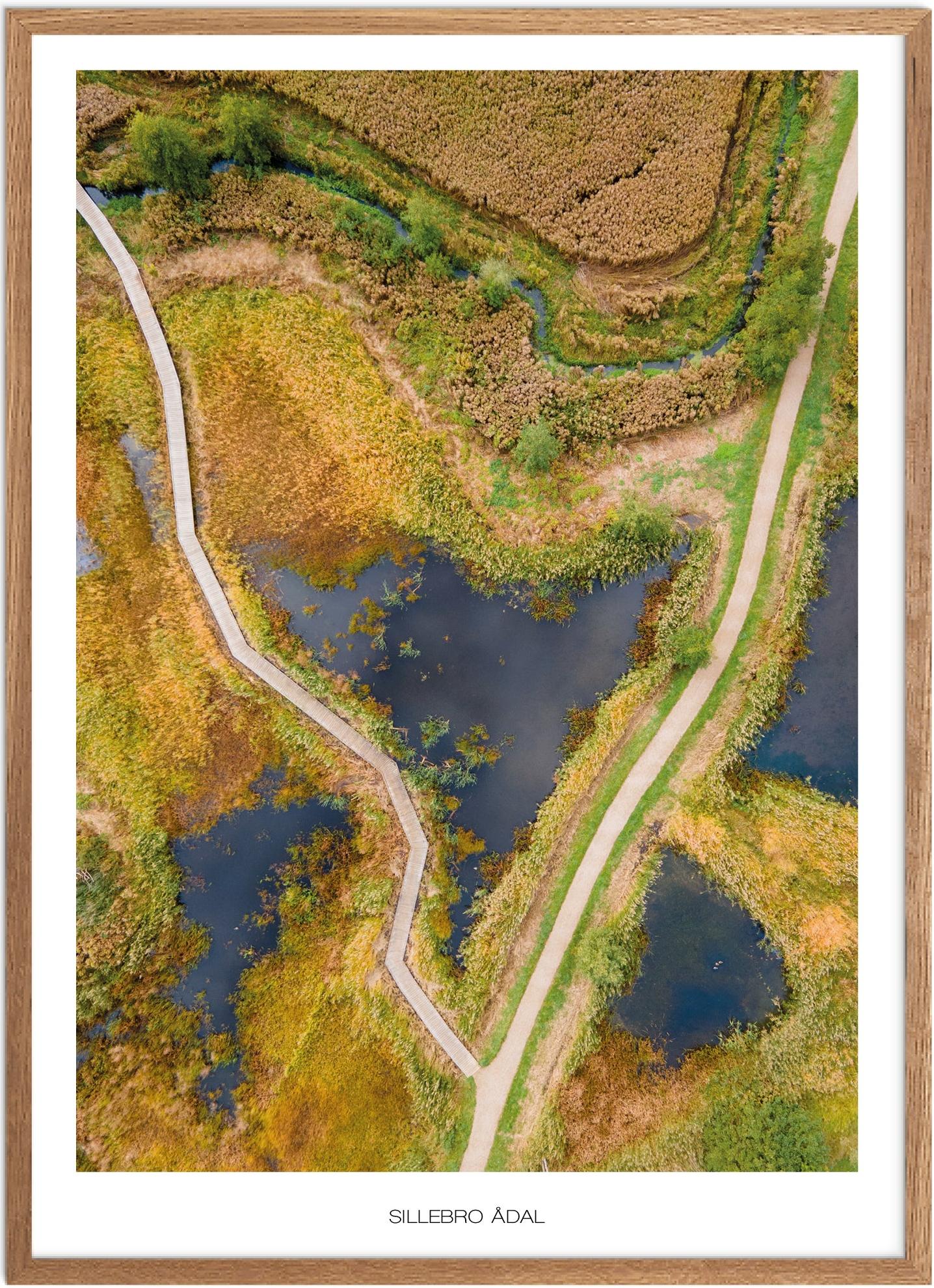 Plakat Sillebro Ådal Naturplakat Plakater Nordsjælland Plakat Plakatsnedkeren Drone Plakater - Plakatsnedkeren Plakater