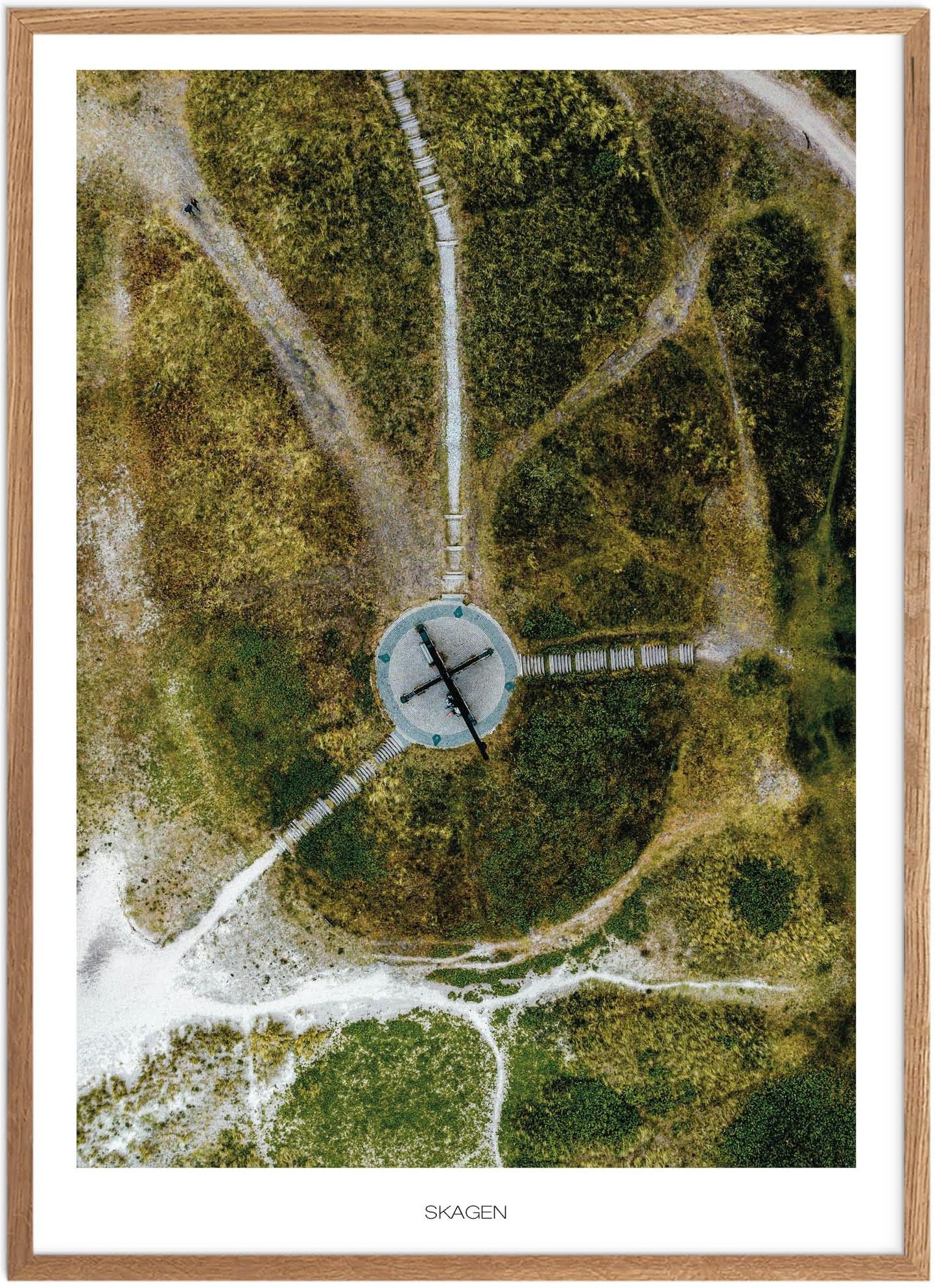 Plakat Skagen Vippefyr Naturplakat Plakater Nordjylland Plakat Plakatsnedkeren Drone Plakater - Plakatsnedkeren Plakater