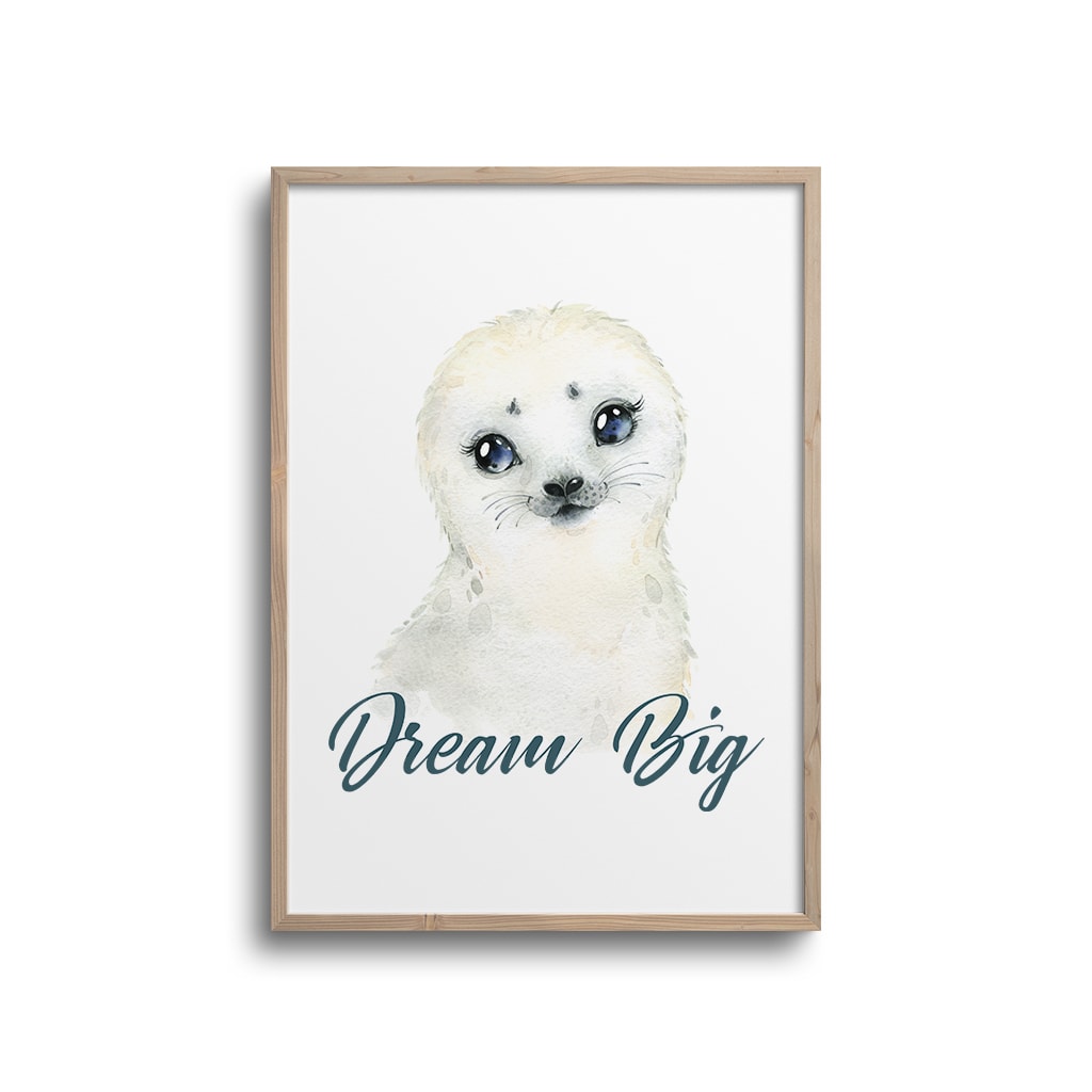 Sæl Dream Big Citat Plakat - Plakater