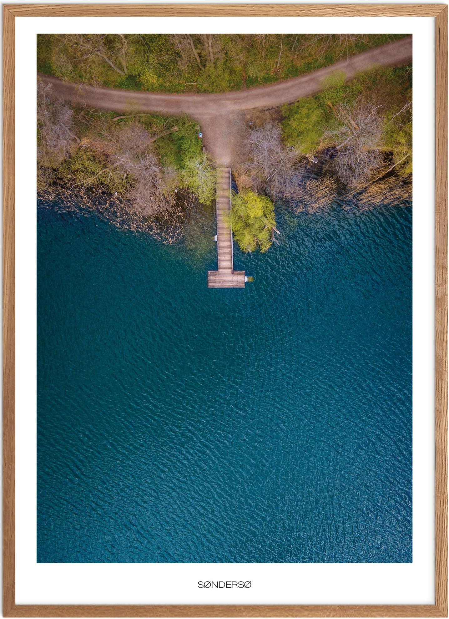 Plakat Søndersø Naturplakat Plakater Nordsjælland Plakat Plakatsnedkeren Drone Plakater - Plakatsnedkeren Plakater