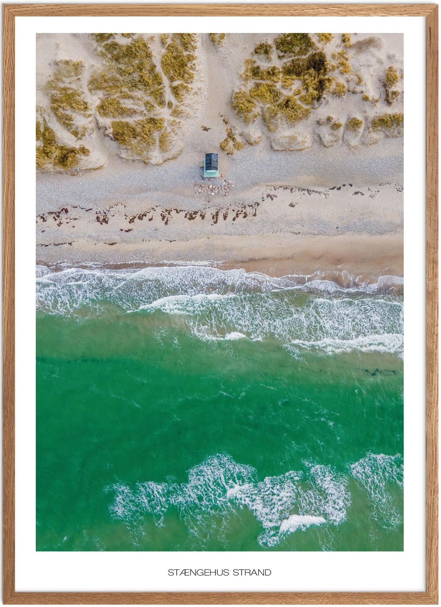 Plakat Stængehus Strand Naturplakat Plakater Nordsjælland Plakat Plakatsnedkeren Drone Plakater - Plakatsnedkeren Plakater