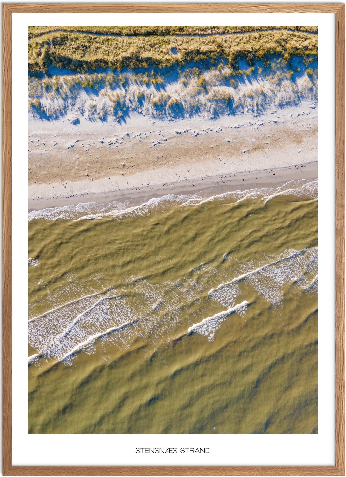 Plakat Stensnæs Strand Naturplakat Plakater Nordjylland Plakat Plakatsnedkeren Drone Plakater - Plakatsnedkeren Plakater