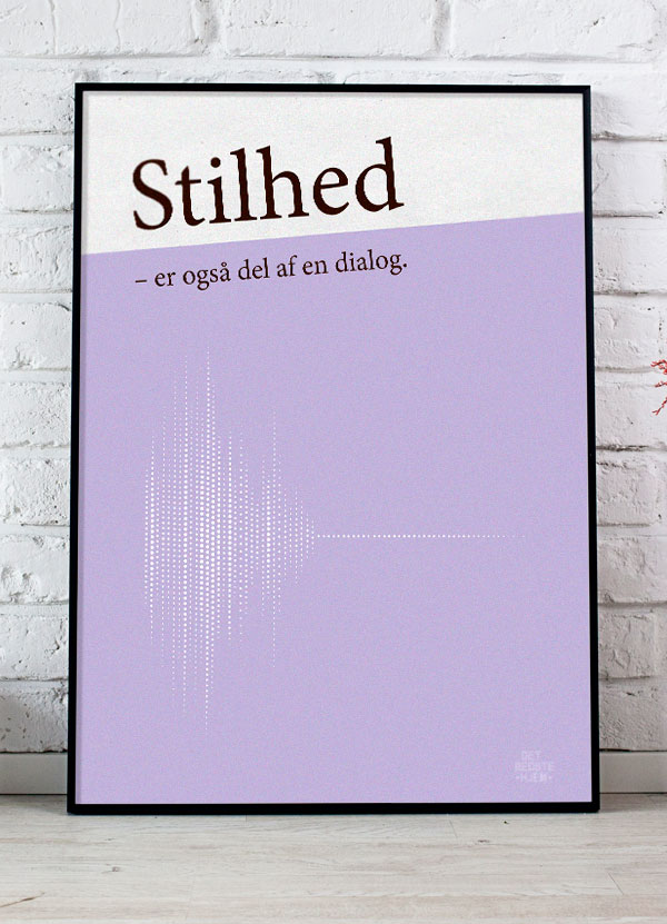 Stilhed Også Del Dialog Plakat Lilla 199 - Det Bedste Hjem Plakater