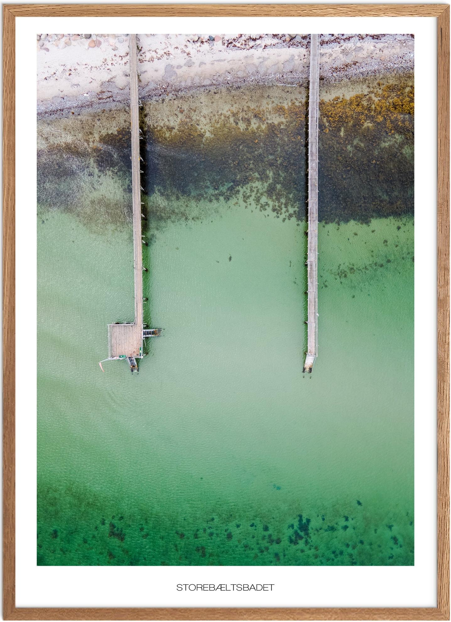 Plakat Storebæltsbadet Naturplakat Plakater Fyn Plakat Plakatsnedkeren Drone Plakater - Plakatsnedkeren Plakater