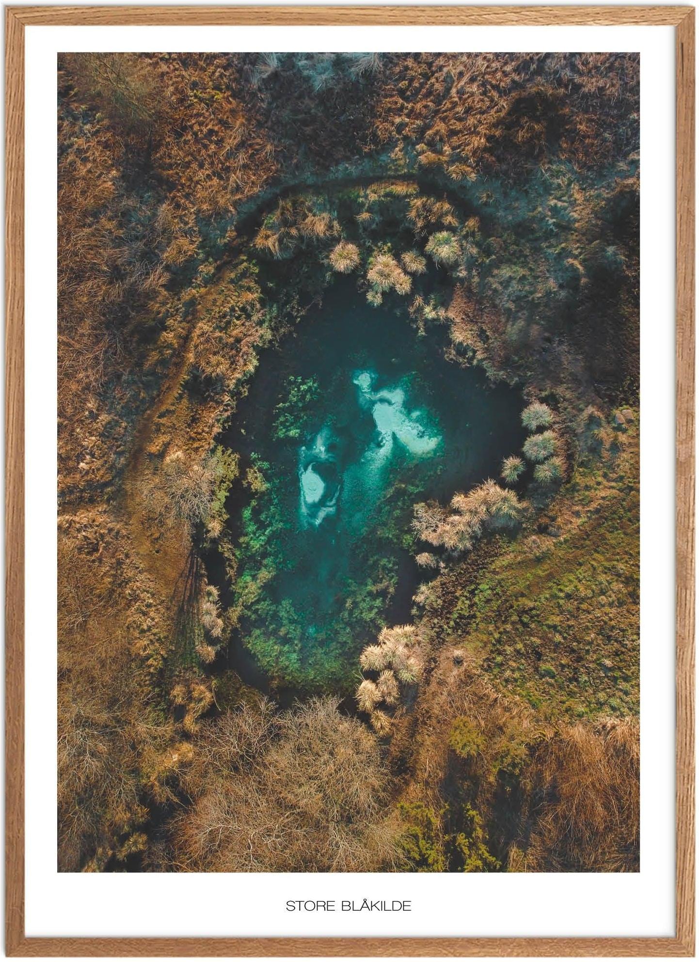 Plakat Store Blåkilde Naturplakat Plakater Nordjylland Plakat Plakatsnedkeren Drone Plakater - Plakatsnedkeren Plakater