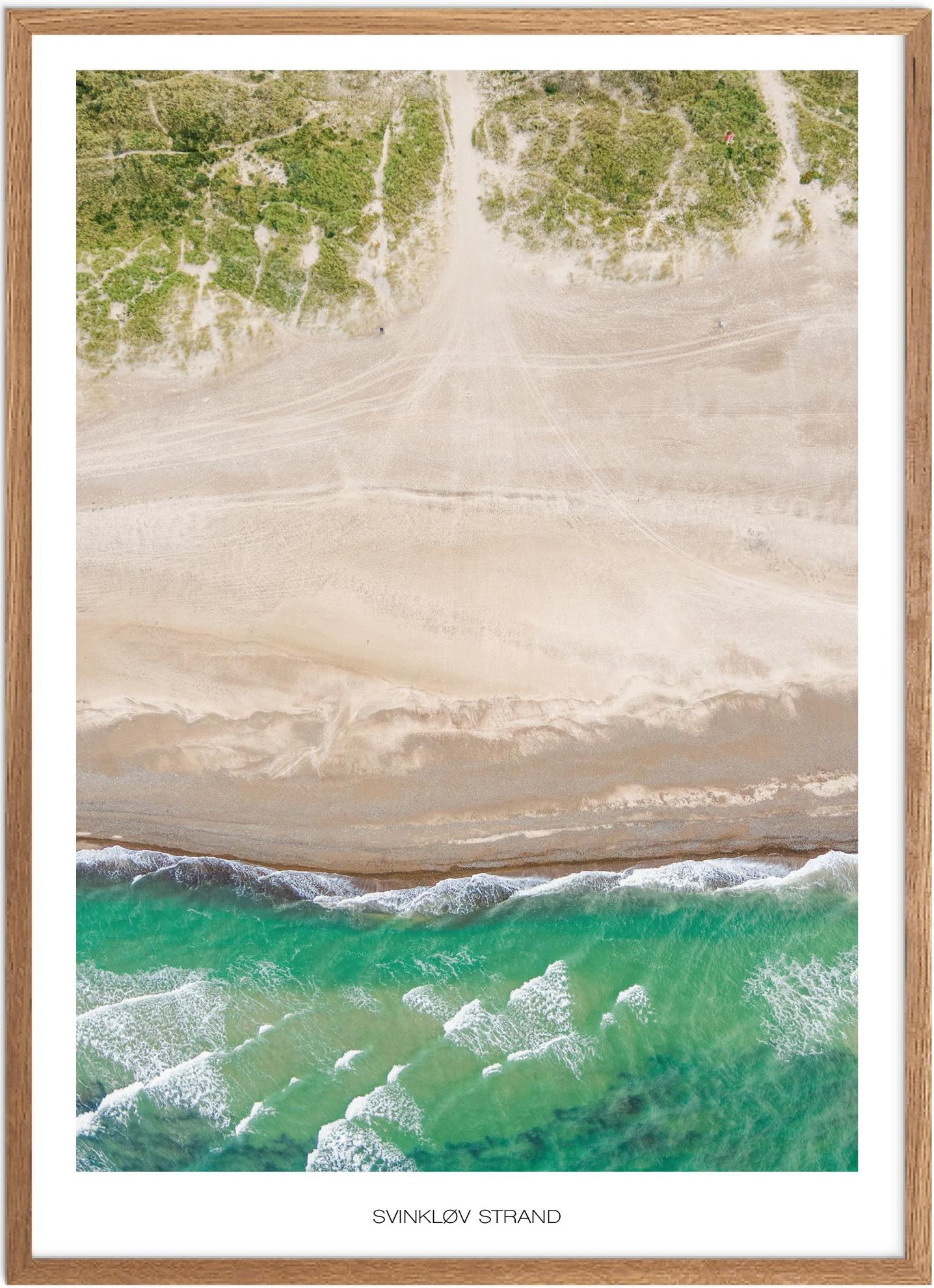 Plakat Svinkløv Strand Naturplakat Plakater Nordjylland Plakat Plakatsnedkeren Drone Plakater - Plakatsnedkeren Plakater