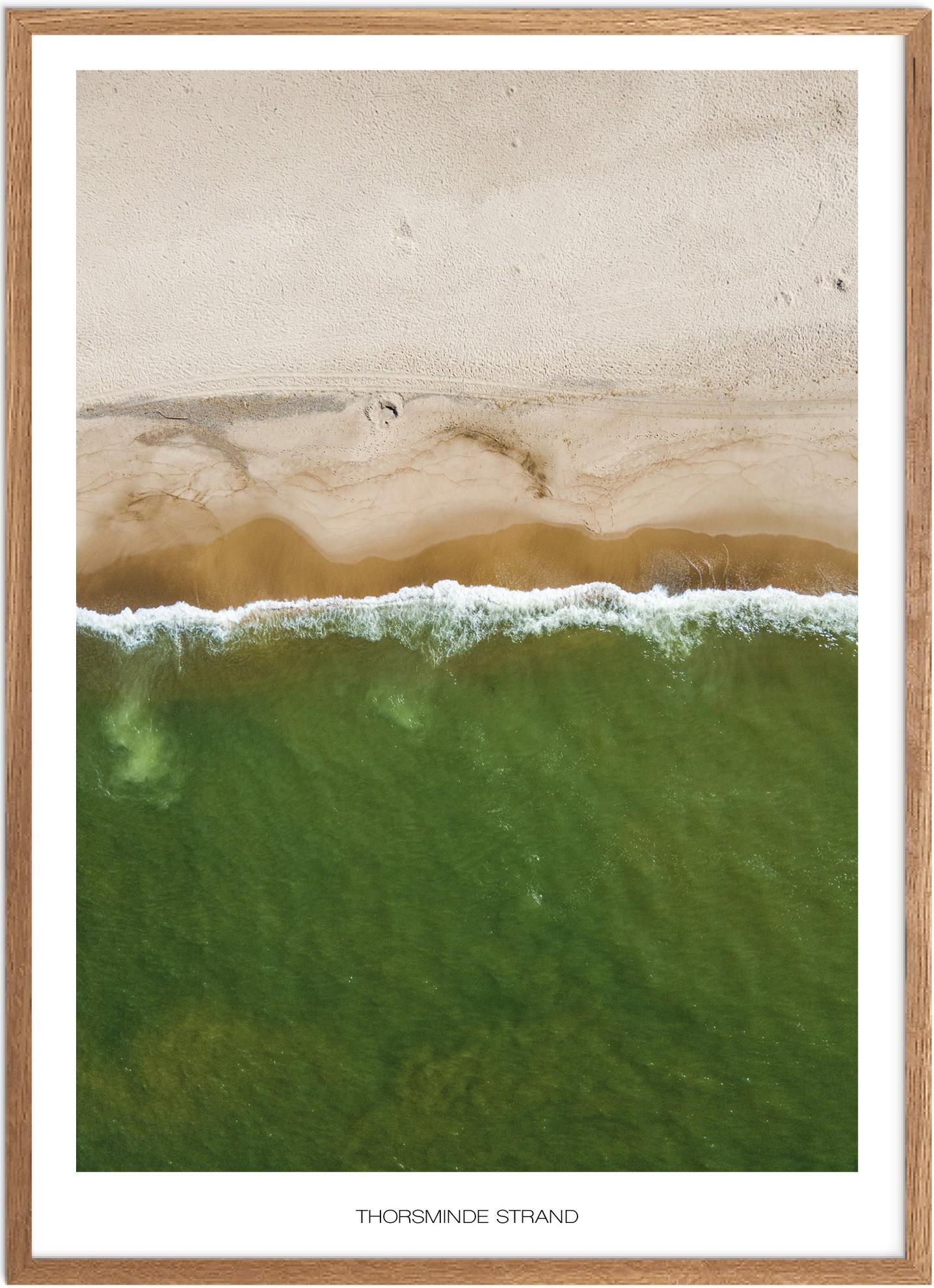 Plakat Thorsminde Strand Naturplakat Plakater Vestjylland Plakat Plakatsnedkeren Drone Plakater - Plakatsnedkeren Plakater
