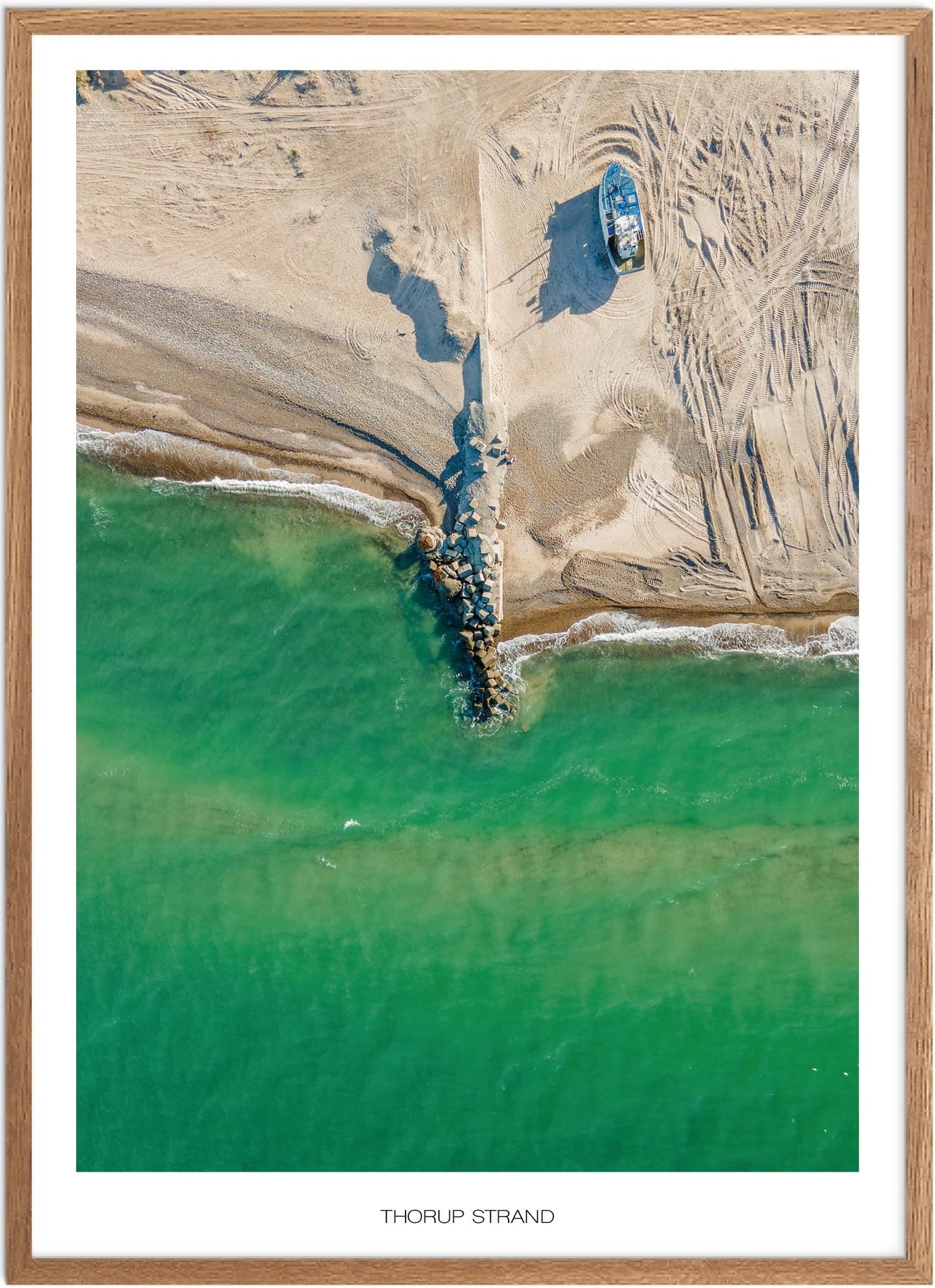 Plakat Thorup Strand Naturplakat Plakater Nordjylland Plakat Plakatsnedkeren Drone Plakater - Plakatsnedkeren Plakater