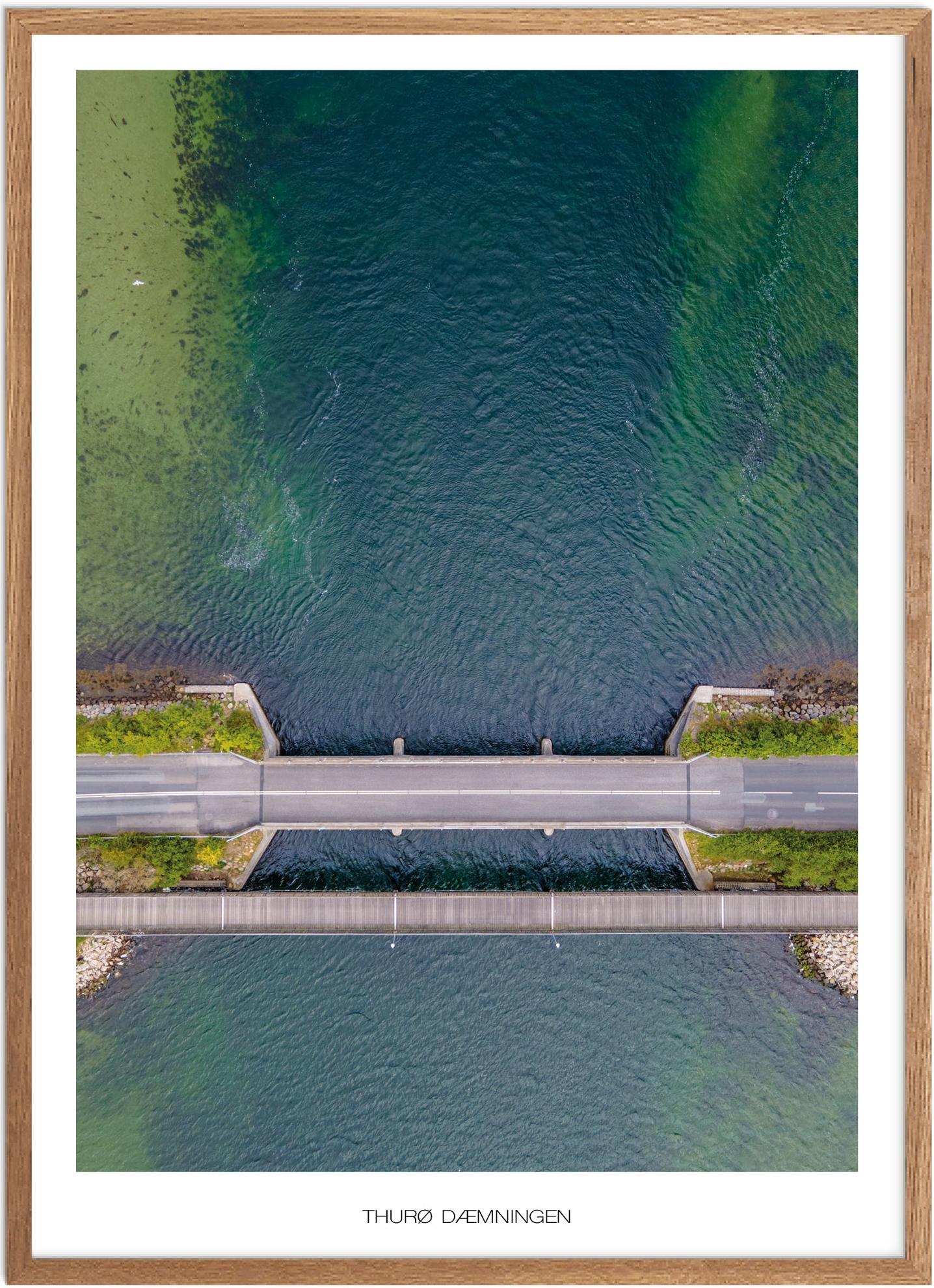 Plakat Thurø Dæmningen Naturplakat Plakater Fyn Plakat Plakatsnedkeren Drone Plakater - Plakatsnedkeren Plakater