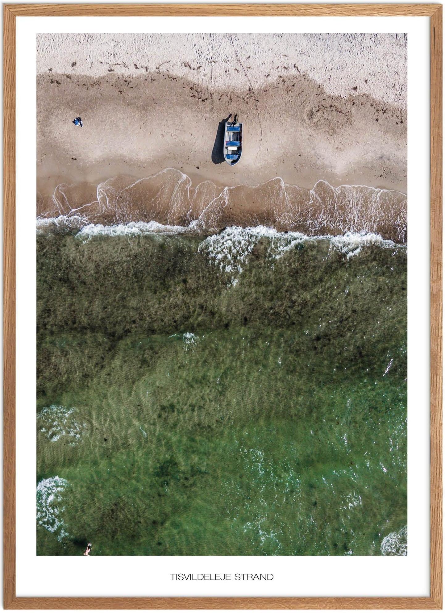 Plakat Tisvildeleje Strand Båd Naturplakat Plakater Nordsjælland Plakat Plakatsnedkeren Drone Plakater - Plakatsnedkeren Plakater