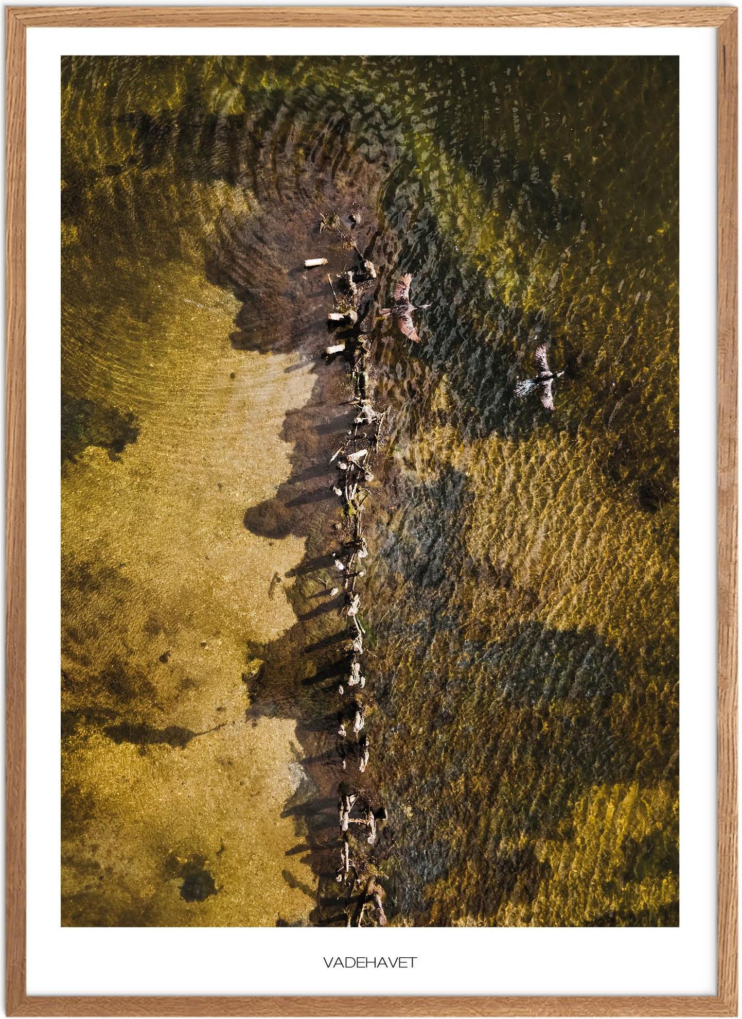 Plakat Vadehavet Naturplakat Plakater Sydjylland Plakat Plakatsnedkeren Drone Plakater - Plakatsnedkeren Plakater