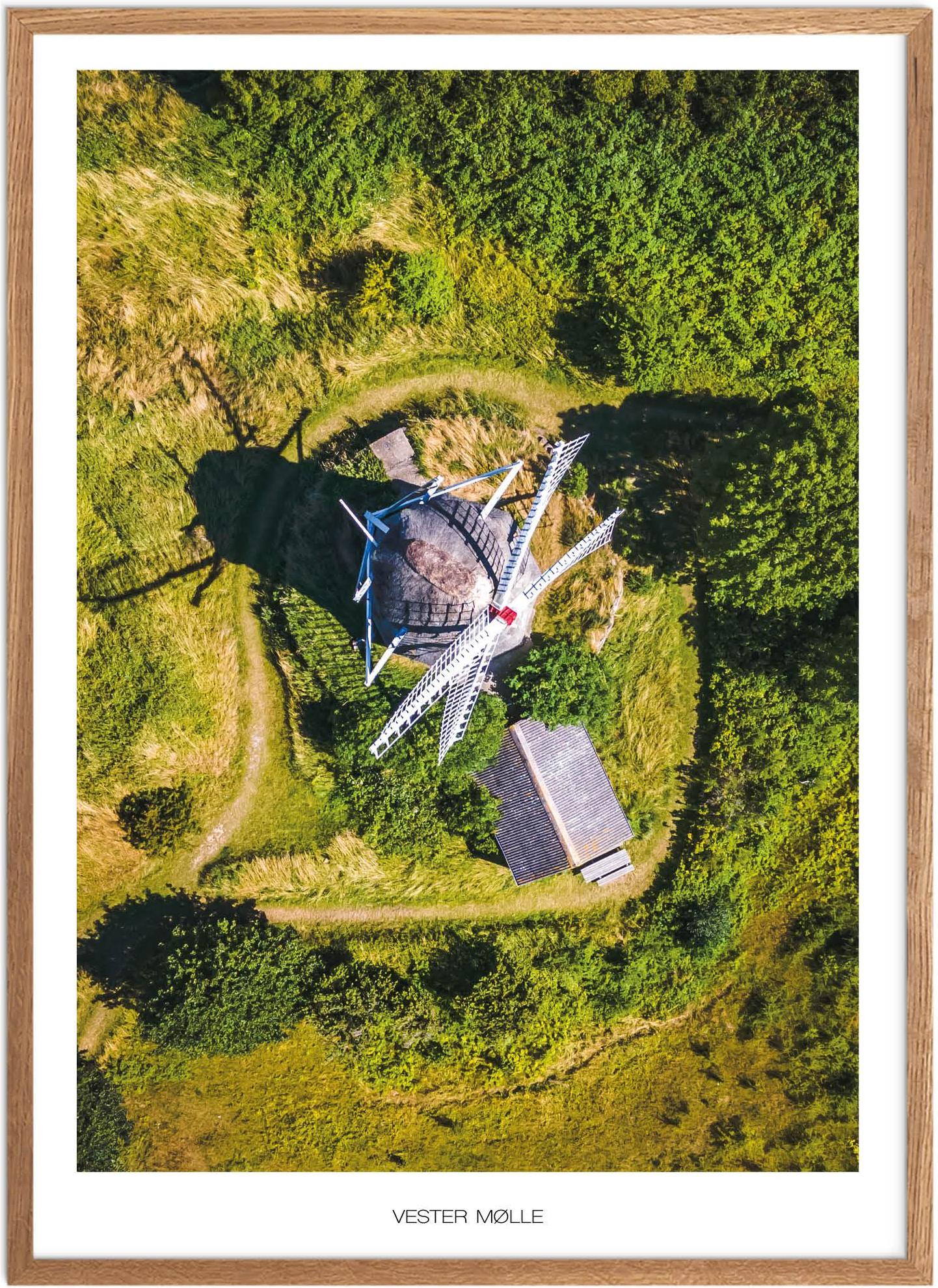 Plakat Vester Mølle Naturplakat Plakater Fyn Plakat Plakatsnedkeren Drone Plakater - Plakatsnedkeren Plakater
