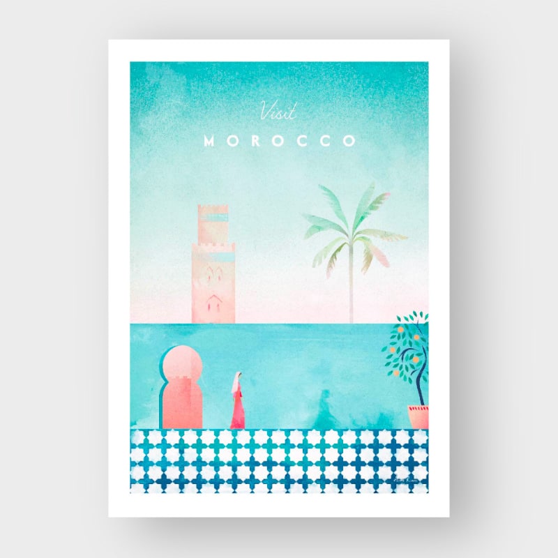 Marokkansk Plakat Visit Morocco 30x40 - Tibladin Plakater
